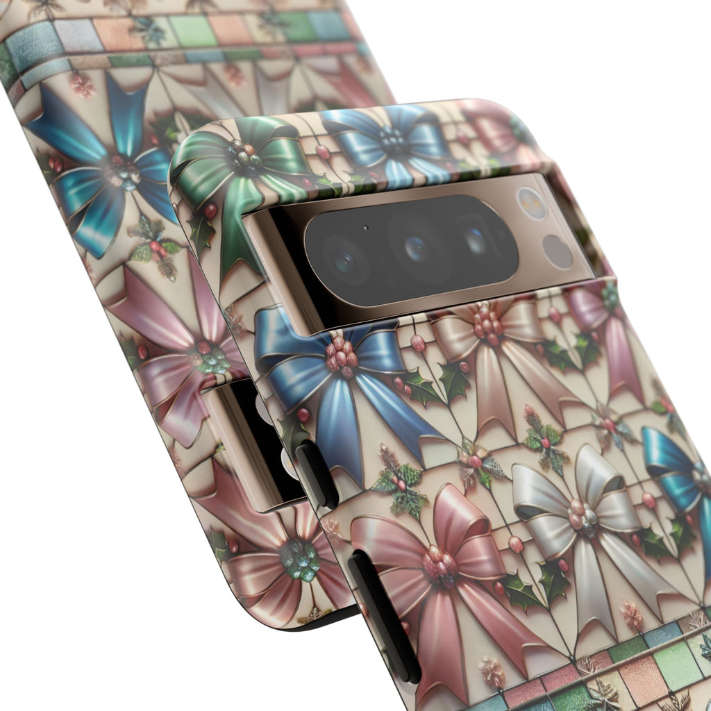 Coquette Bows Pastel Phone Case for iPhone 17 ,  15 14 13 12  21 23 Samsung, and Pixel | Stylish Protective Cover Gift for Her Perfect for Floral Lover