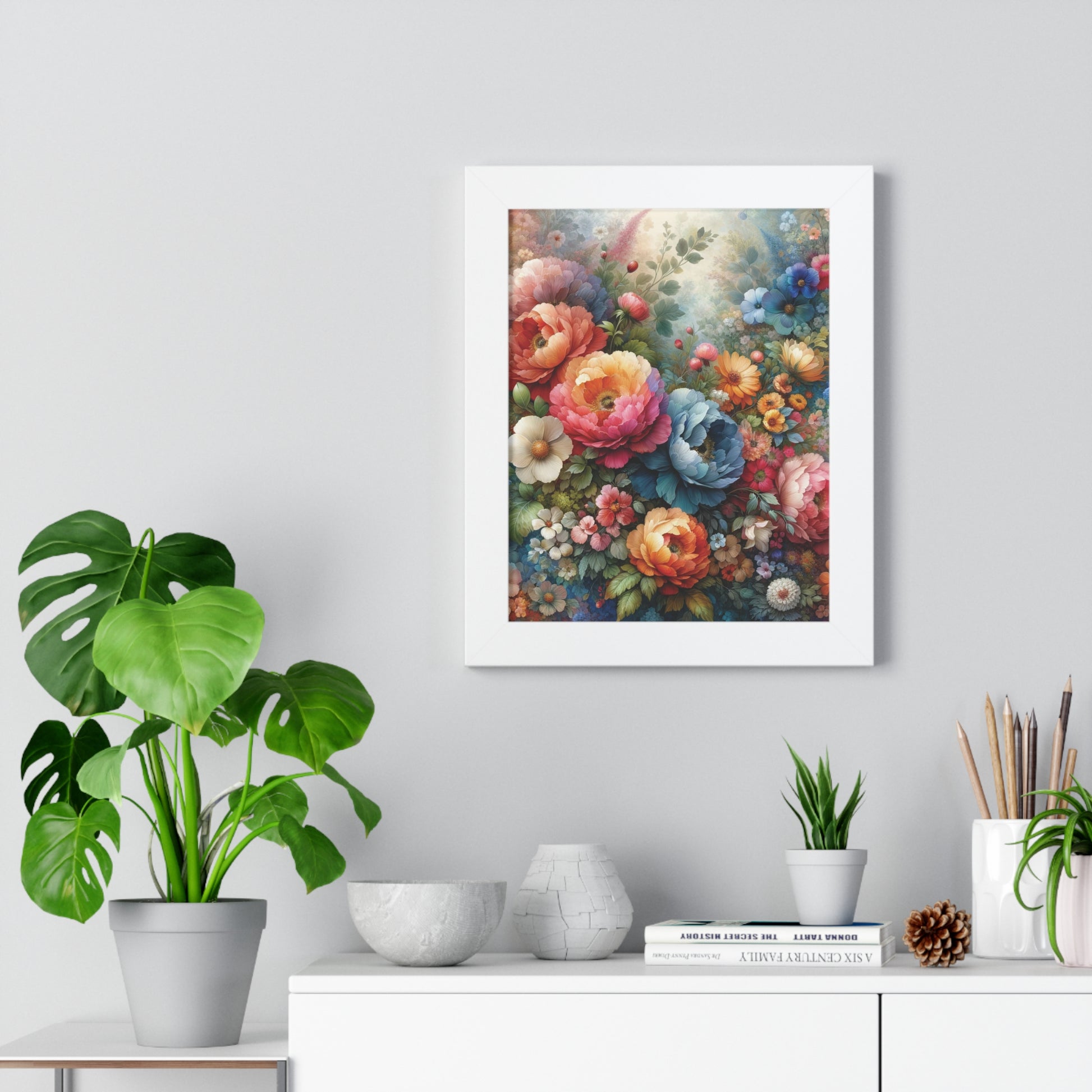 Floral Framed Vertical Poster Elegance in Every Stroke Premium Framed Vertical Posters Oil Art Mastery on Archival Matte Paper, Securely Encased in Black, White, or Walnut Frames with Durable Acrylic Protection Ready to Hang  Timelessly Crafted..