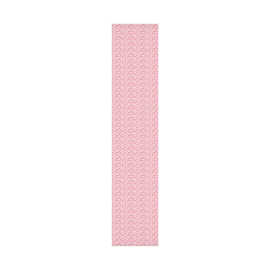 Pink Chic Coquette Wrapping Paper Pink Bows Cherries Elegance Perfect for Gifts Weddings, Bridal Baby Showers All Occasion.