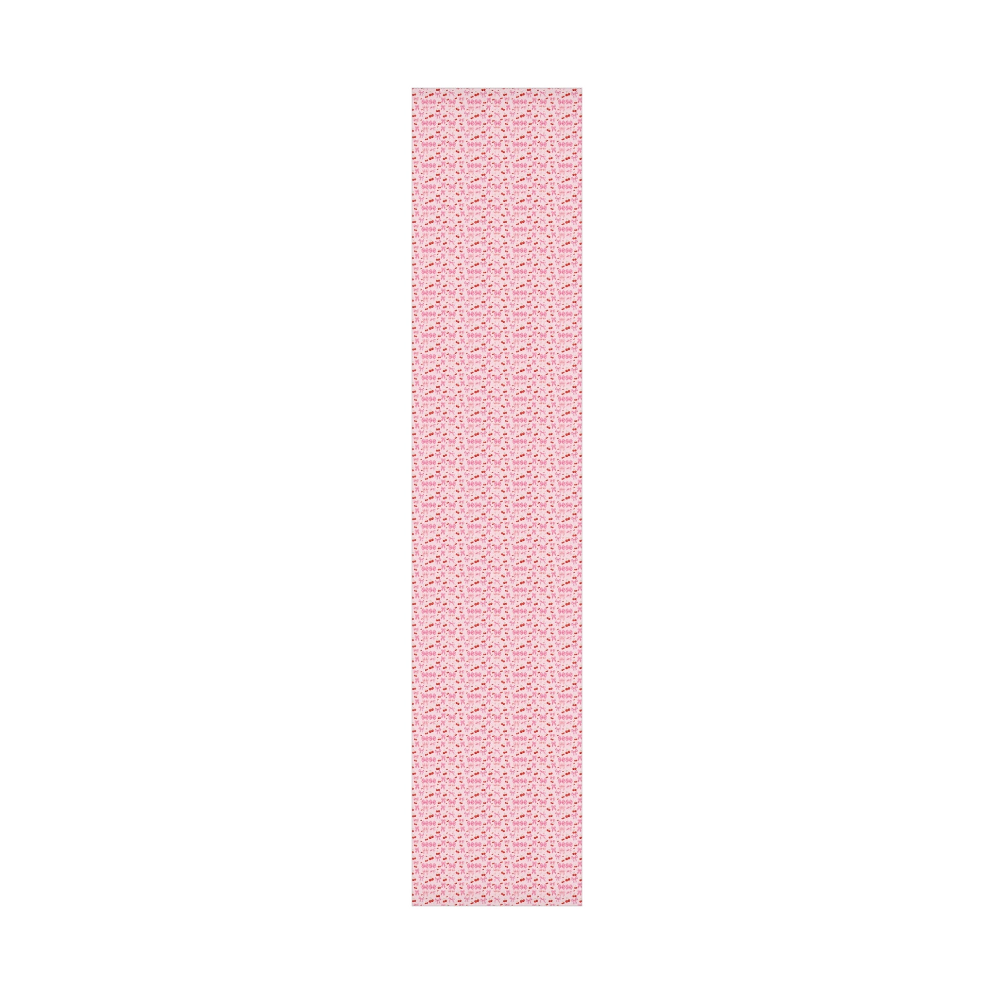 Pink Chic Coquette Wrapping Paper Pink Bows Cherries Elegance Perfect for Gifts Weddings, Bridal Baby Showers All Occasion.