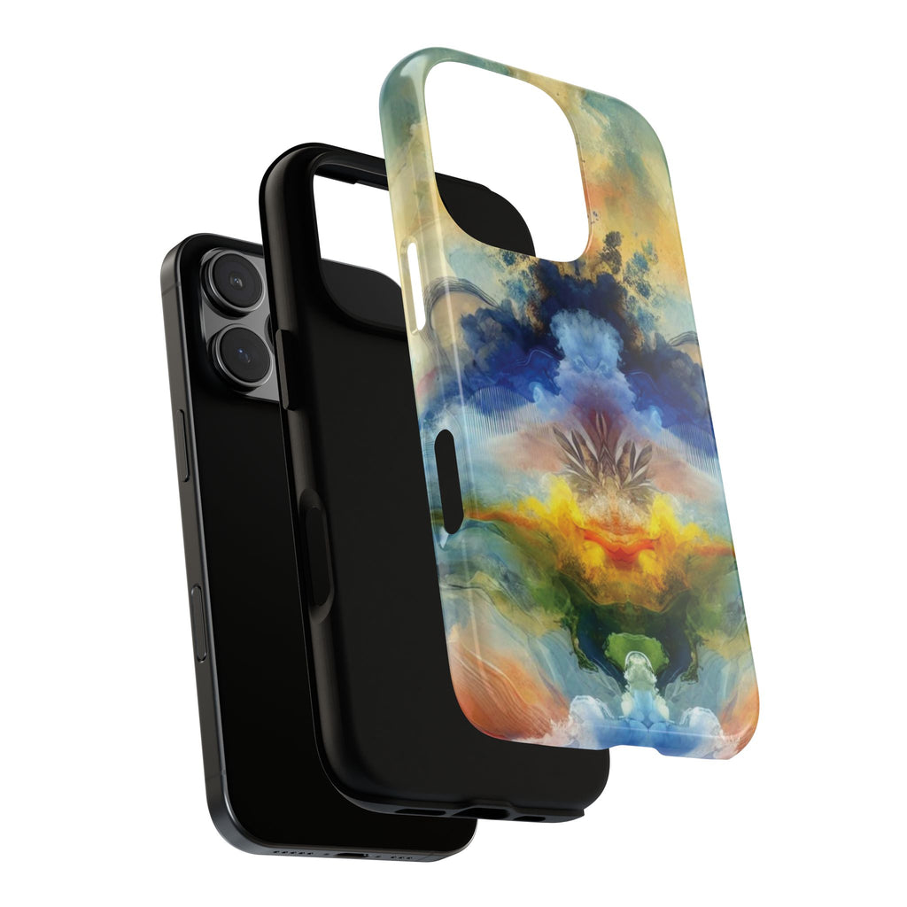 Coque de téléphone abstraite aquarelle moderne compatible avec iPhone, Samsung et plus – Protection élégante et durable avec un design artistique éclatant, cadeau parfait pour elle