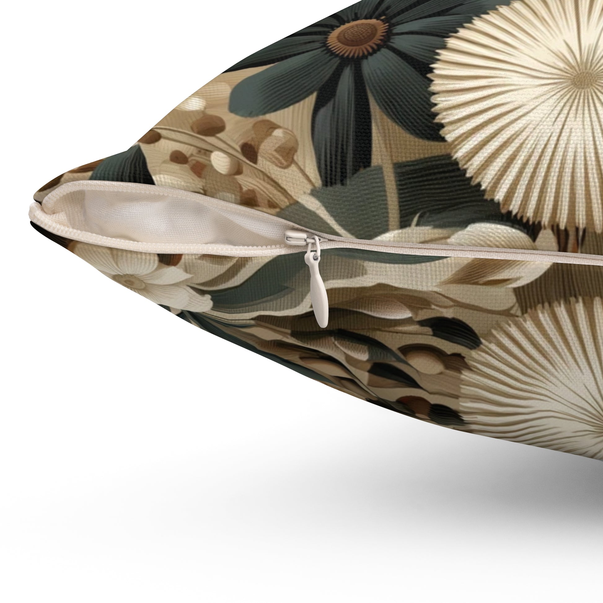 Mid-century Modern Floral Square Pillow Elegant Holiday Decor Perfect for all Seasonal Decorations Perfect Accent for Living Rooms, Bedrooms, Soft, Durable, Pillow Gift New House, Bridal Shower Gift - MRSBYVALLE