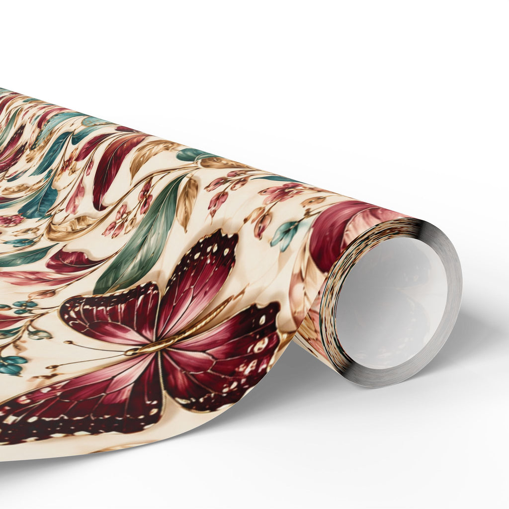 Vintage Butterfly Floral Wrapping Paper