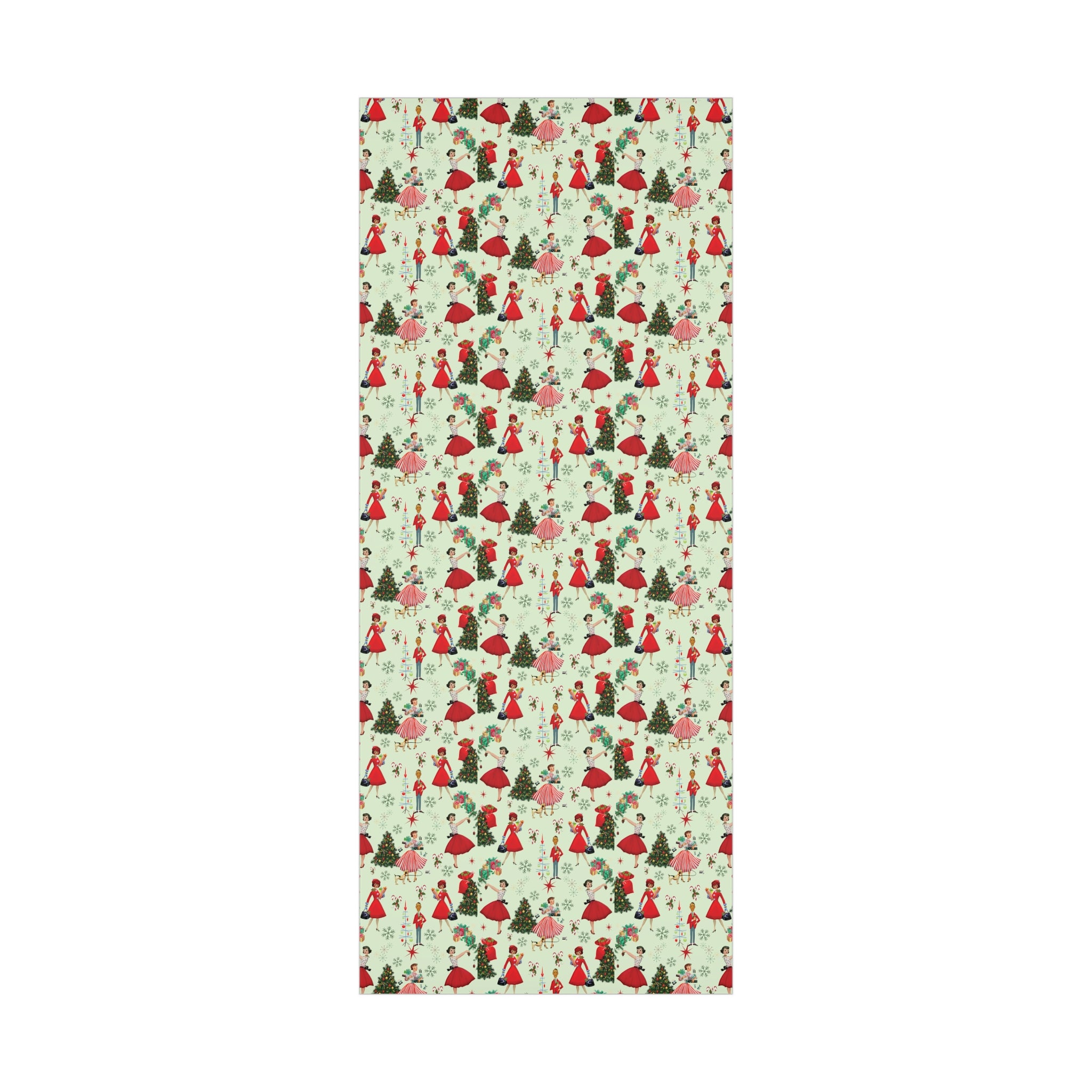 Vintage 50s Retro Christmas Wrapping Paper | Classic Holiday Designs | Nostalgic Gift Wrap | Mid-Century Holiday Patterns | Unique Retro Christmas Decorations | Festive Retro Style Christmas - MRSBYVALLE