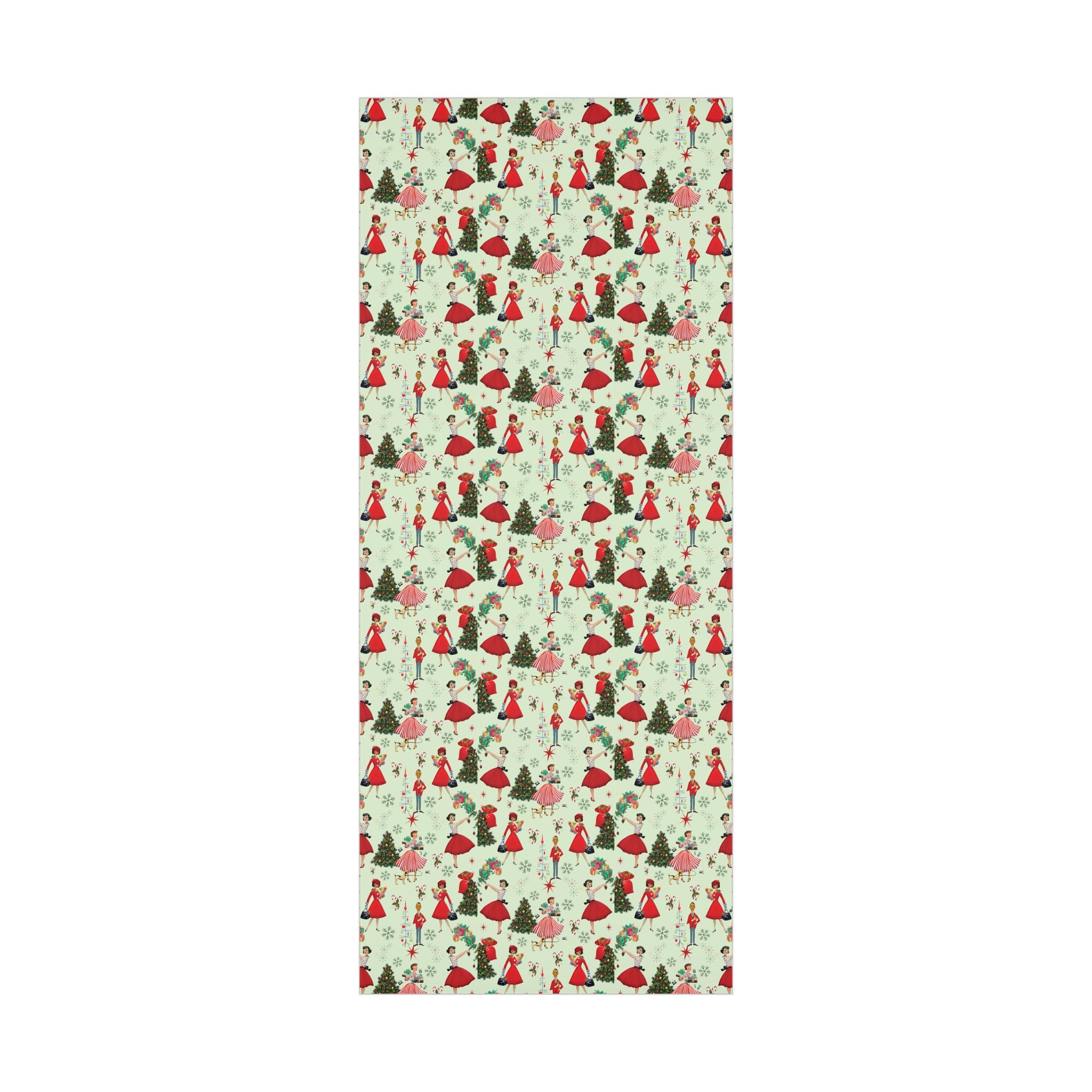 Vintage 50s Retro Christmas Wrapping Paper | Classic Holiday Designs | Nostalgic Gift Wrap | Mid-Century Holiday Patterns | Unique Retro Christmas Decorations | Festive Retro Style Christmas - MRSBYVALLE