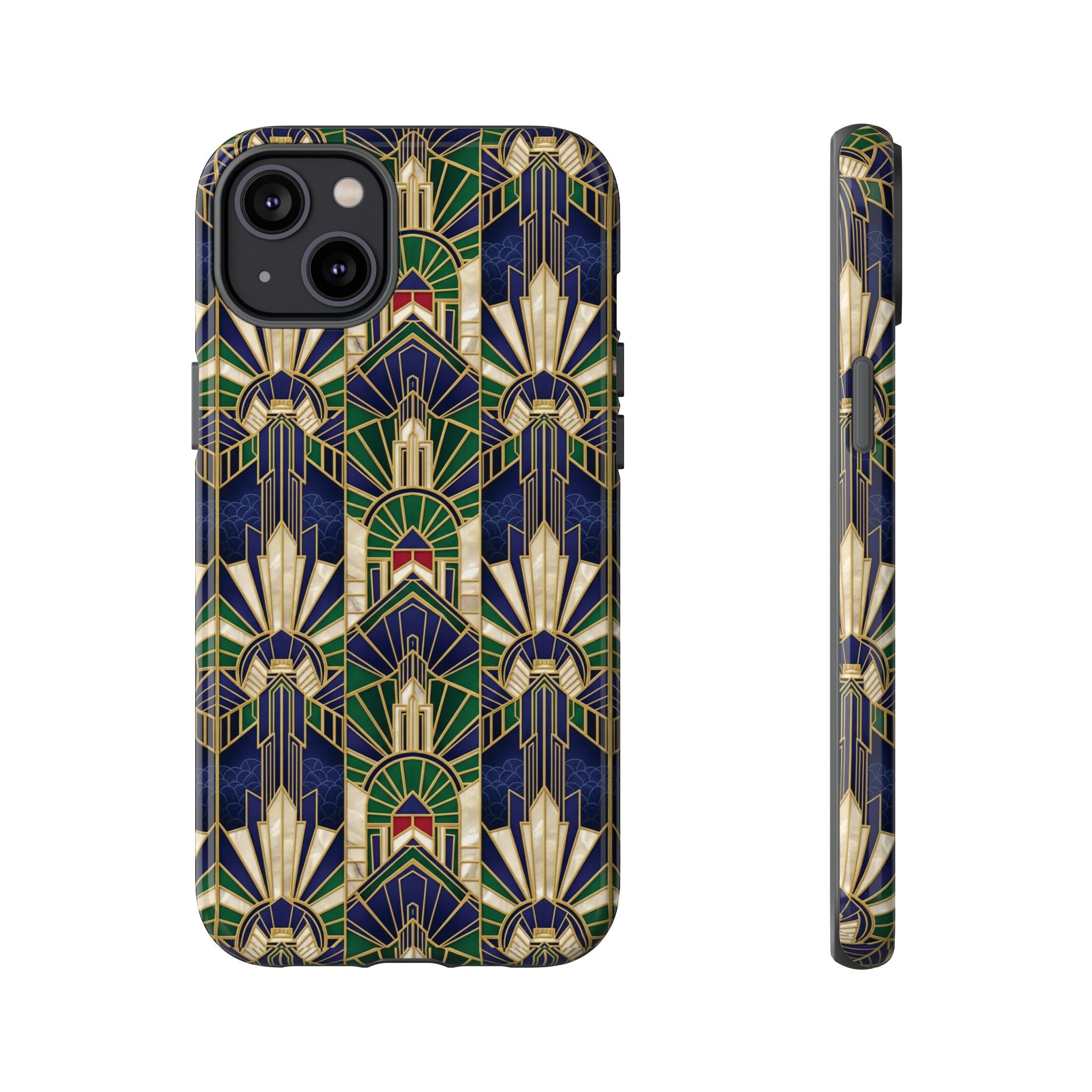 Navy & Gold Art Deco Phone Case — Imperial Art Deco Tough Case