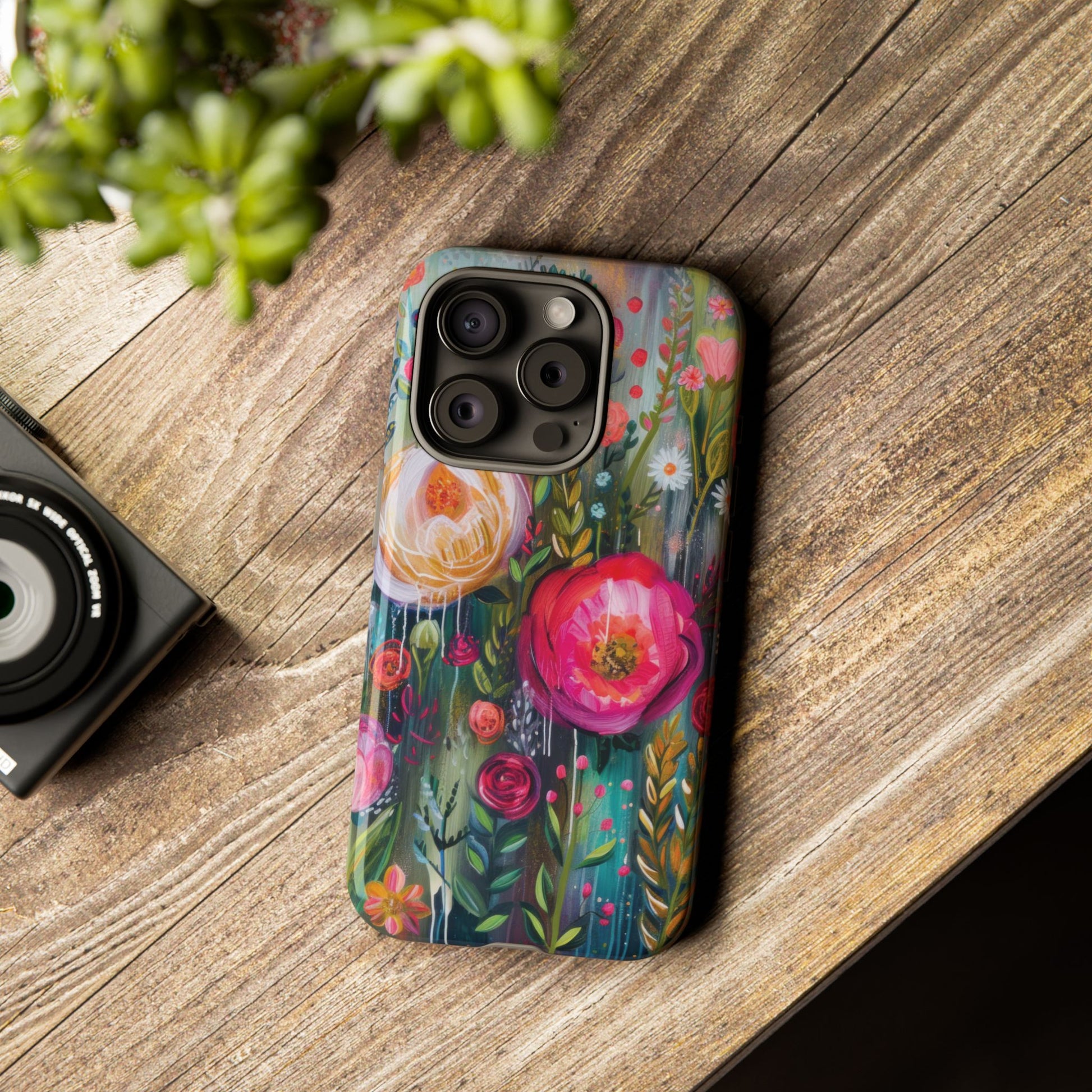 Watercolor Boho Floral Phone Case for iPhone 16 15 14 13 12  21 23 Samsung, and Pixel | Stylish Protective Cover Gift for Her Perfect for Floral Lover - MRSBYVALLE