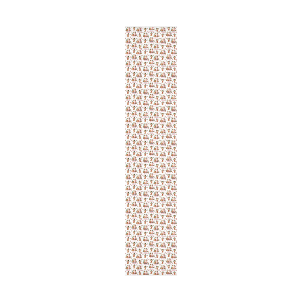 Enchanting Gingerbread with Hot Chocolate Season Pink Wrapping Paper | Festive & Cozy Holiday Gift Wrap | Perfect for Christmas Presents, Seasonal Celebrations, and Winter Wonderland Themes Christmas - MRSBYVALLE