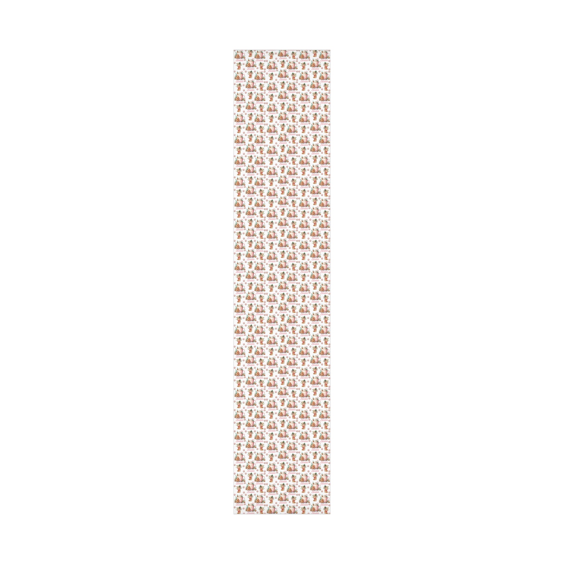 Enchanting Gingerbread with Hot Chocolate Season Pink Wrapping Paper | Festive & Cozy Holiday Gift Wrap | Perfect for Christmas Presents, Seasonal Celebrations, and Winter Wonderland Themes Christmas - MRSBYVALLE