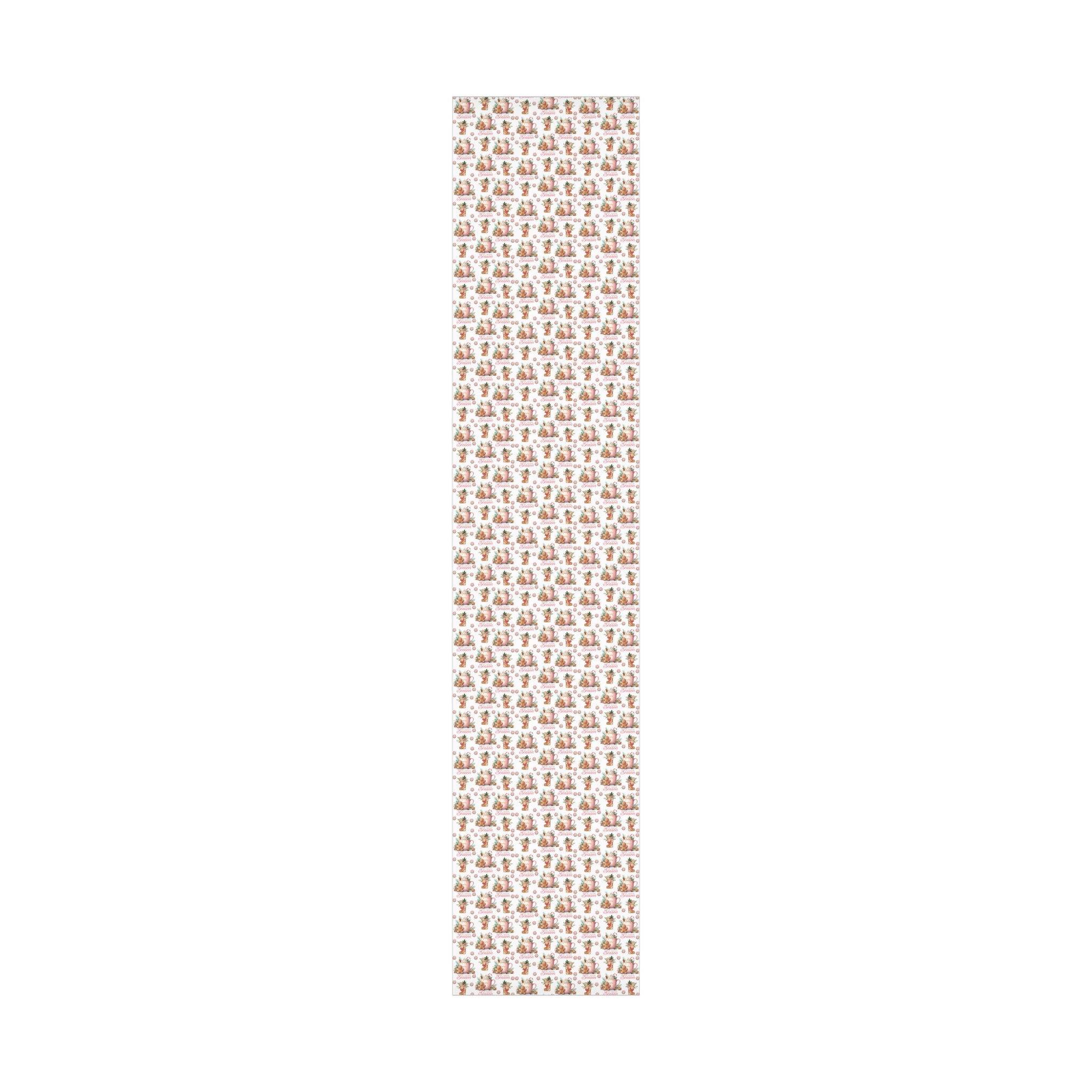 Enchanting Gingerbread with Hot Chocolate Season Pink Wrapping Paper | Festive & Cozy Holiday Gift Wrap | Perfect for Christmas Presents, Seasonal Celebrations, and Winter Wonderland Themes Christmas - MRSBYVALLE