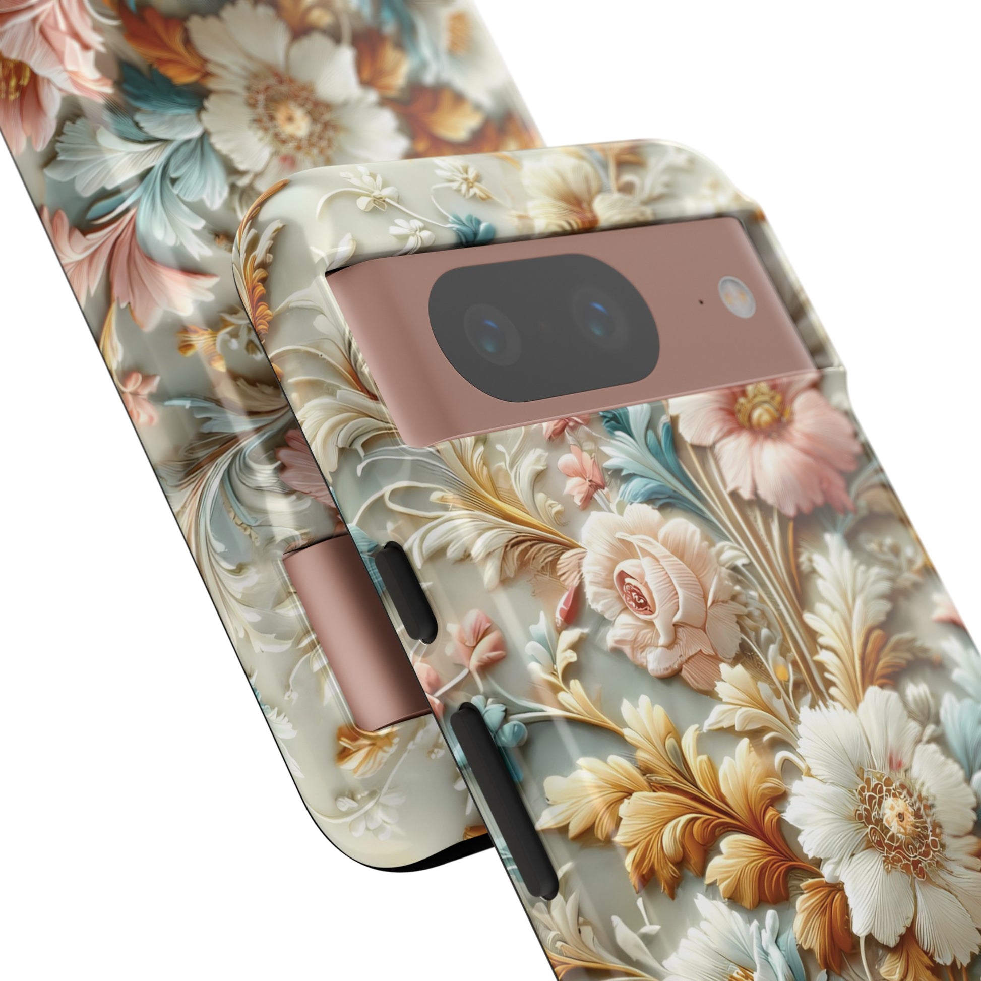 3D Elegant Faux Flowers Phone Case Stylish & Durable for iPhone Samsung Gift iPhone 15, 14, 13 Samsung Pixel Gift for Mom Accessory Gift for Her