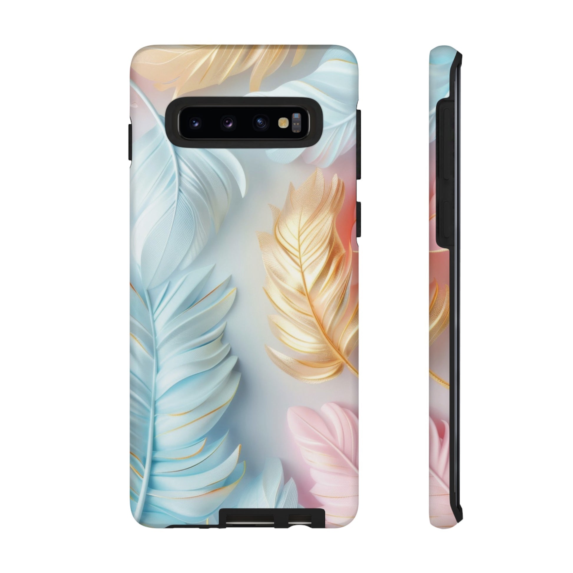 Pastel Feathers Protective Phone Case Gift for Her Phone 15, Samsung iPhone Samsung Gift for Her Case iPhone 15, Samsung iPhone Samsung Accessory Gift for Her