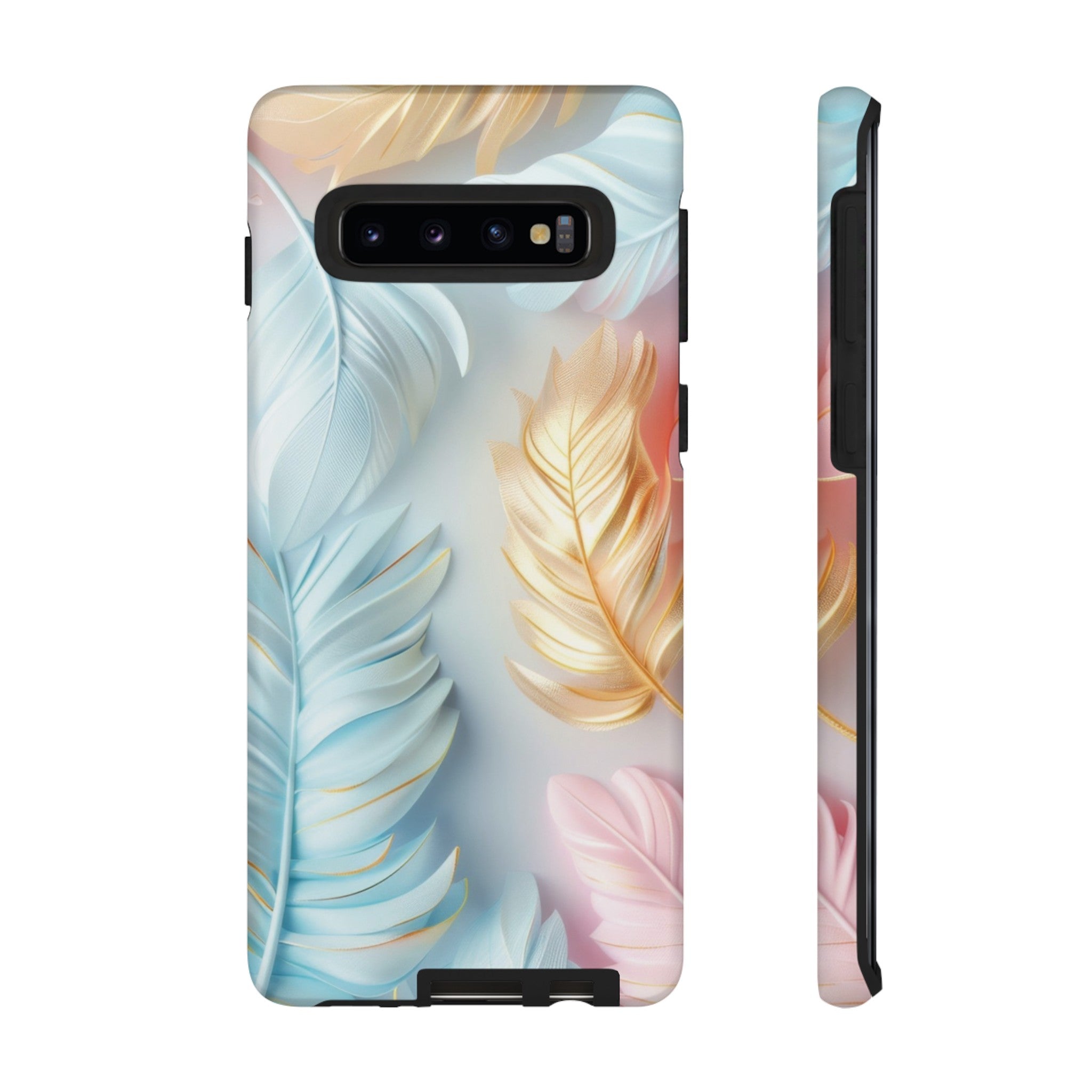 Pastel Feathers Protective Phone Case Gift for Her Phone 15, Samsung iPhone Samsung Gift for Her Case iPhone 15, Samsung iPhone Samsung Accessory Gift for Her