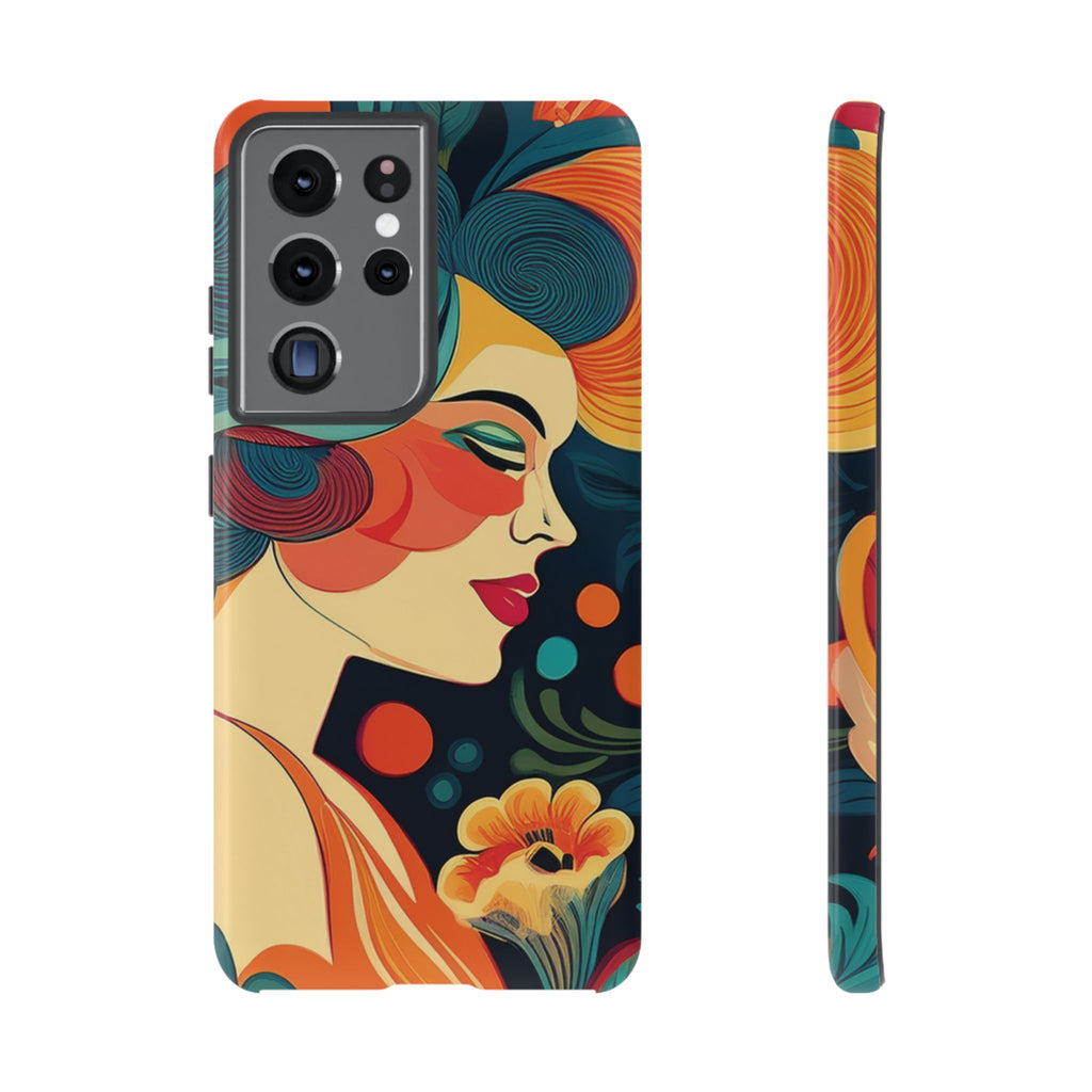 Coque de Téléphone Esthétique Années 50 Rétro Design d'Inspiration Vintage aux Couleurs Pastel Housse Style Mid-Century pour Modèles iPhone et Samsung Galaxy