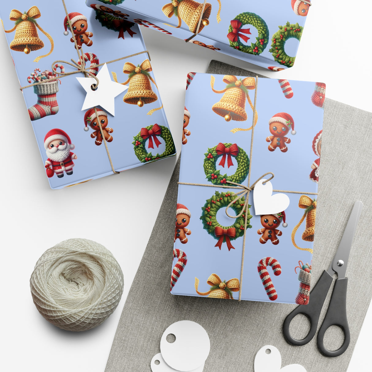 Christmas 3D Illusion Boho Wrapping Paper Stylish Holiday Gift Wrap with Festive Design | Premium Quality, Easy to Cut & Fold | Perfect for Christmas Presents - MRSBYVALLE