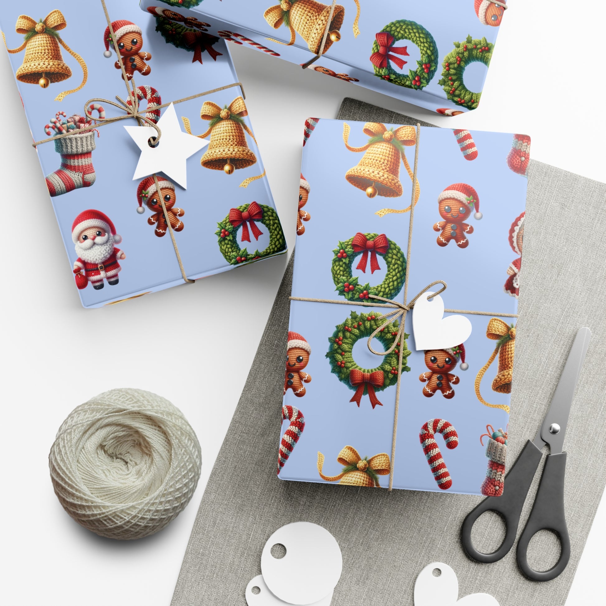 Christmas 3D Illusion Boho Wrapping Paper Stylish Holiday Gift Wrap with Festive Design | Premium Quality, Easy to Cut & Fold | Perfect for Christmas Presents - MRSBYVALLE