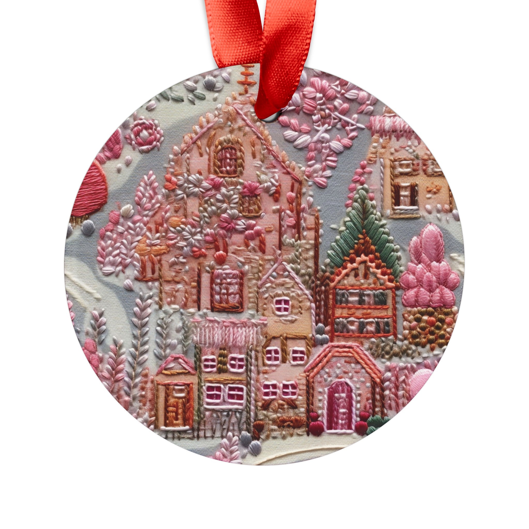 3D Illusion Pink Christmas Acrylic Ornament with Ribbon Perfect Holiday Decoration and Gift Durable Holiday Keepsake | Charming Winter Design | Ideal for Tree Trimming and Gift Giving - MRSBYVALLE