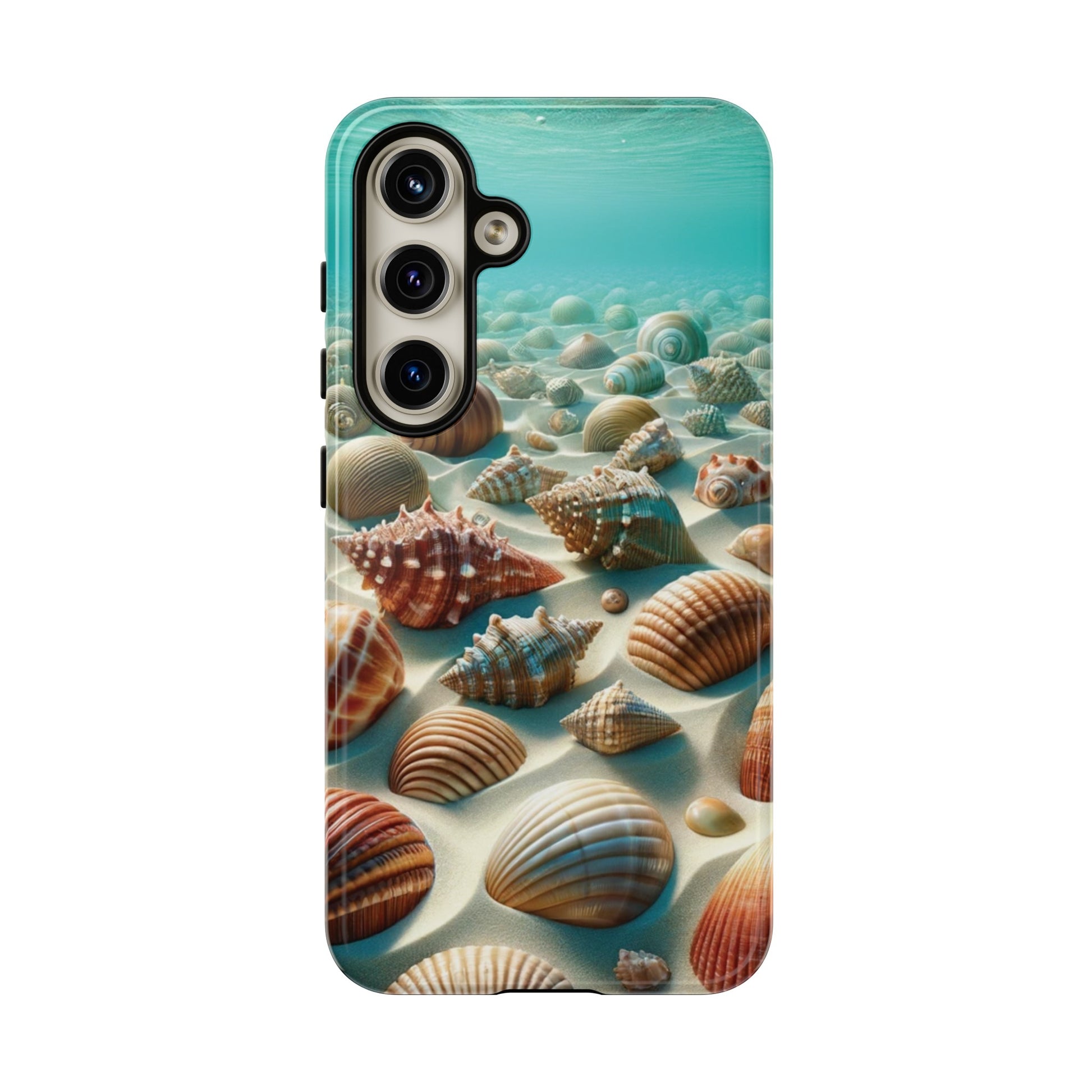 Plush Ocean Bliss Turquoise Seashell Ocean Beach View Protective Phone Case Gift for Her Phone 15, Samsung iPhone Samsung Gift for Her Case iPhone 15, Samsung iPhone Samsung Accessory Gift for Her.