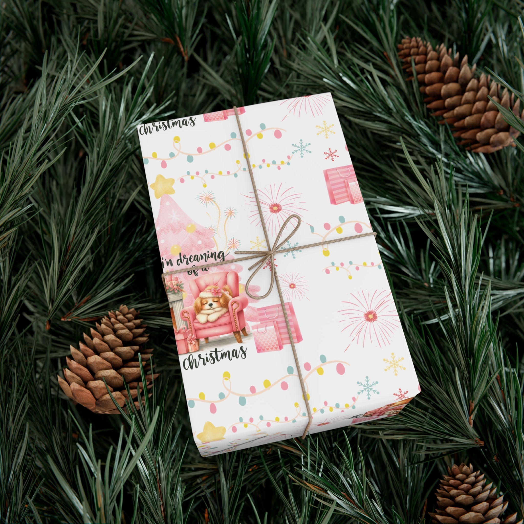 Pink Christmas Pink Gift Wrap Holiday Edition Perfect for Celebrate the Festive Charm in This Limited Christmas Collection Premium Quality - MRSBYVALLE