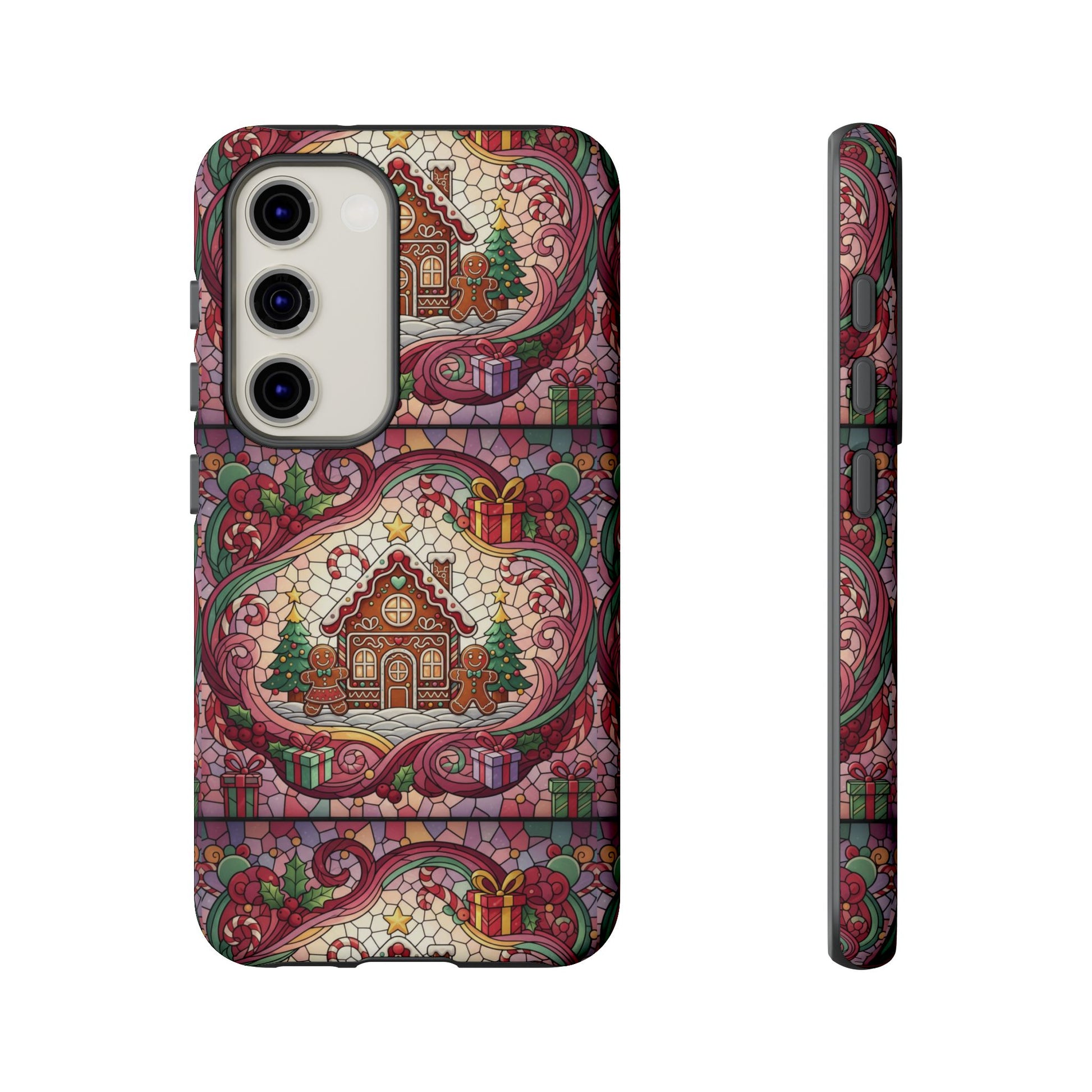 iPhone Case 17, 16  Gingerbread Stained Glass Tough Case Samsung perfect phone case