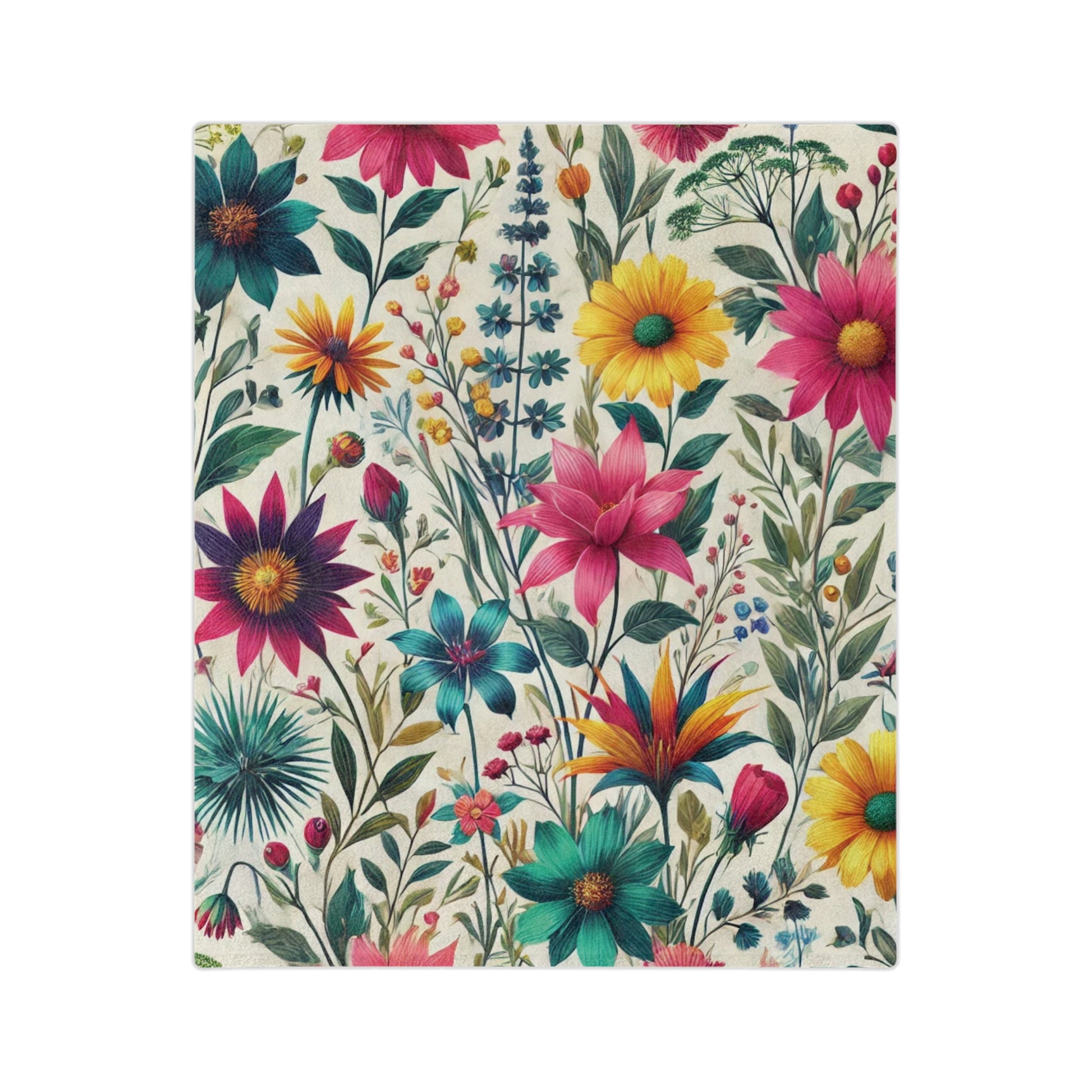 Wildflowers Boho Chic Throw Ultra-Soft Minky Blanket Cozy Comfort Blanket Elegant Home Decor Plush Microfiber for Maximum Comfort Blanket, Perfect for Snuggling Decor, Cozy All-Season Warmth, Housewarming Gift Throw - MRSBYVALLE