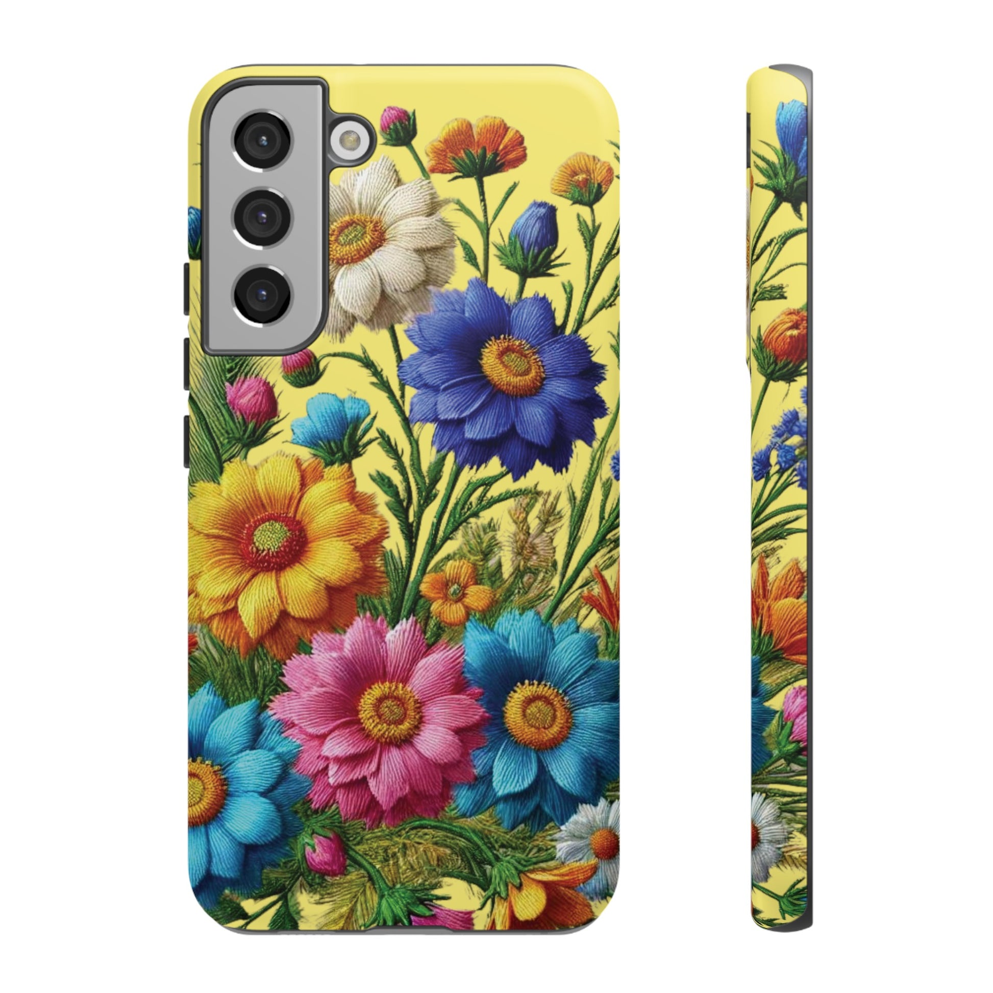 Phone Case Yellow Bright Floral Protective Phone Case Gift for Her Phone 15, Samsung iPhone Samsung  iPhone 15, Samsung iPhone Samsung Accessory Gift for Her
