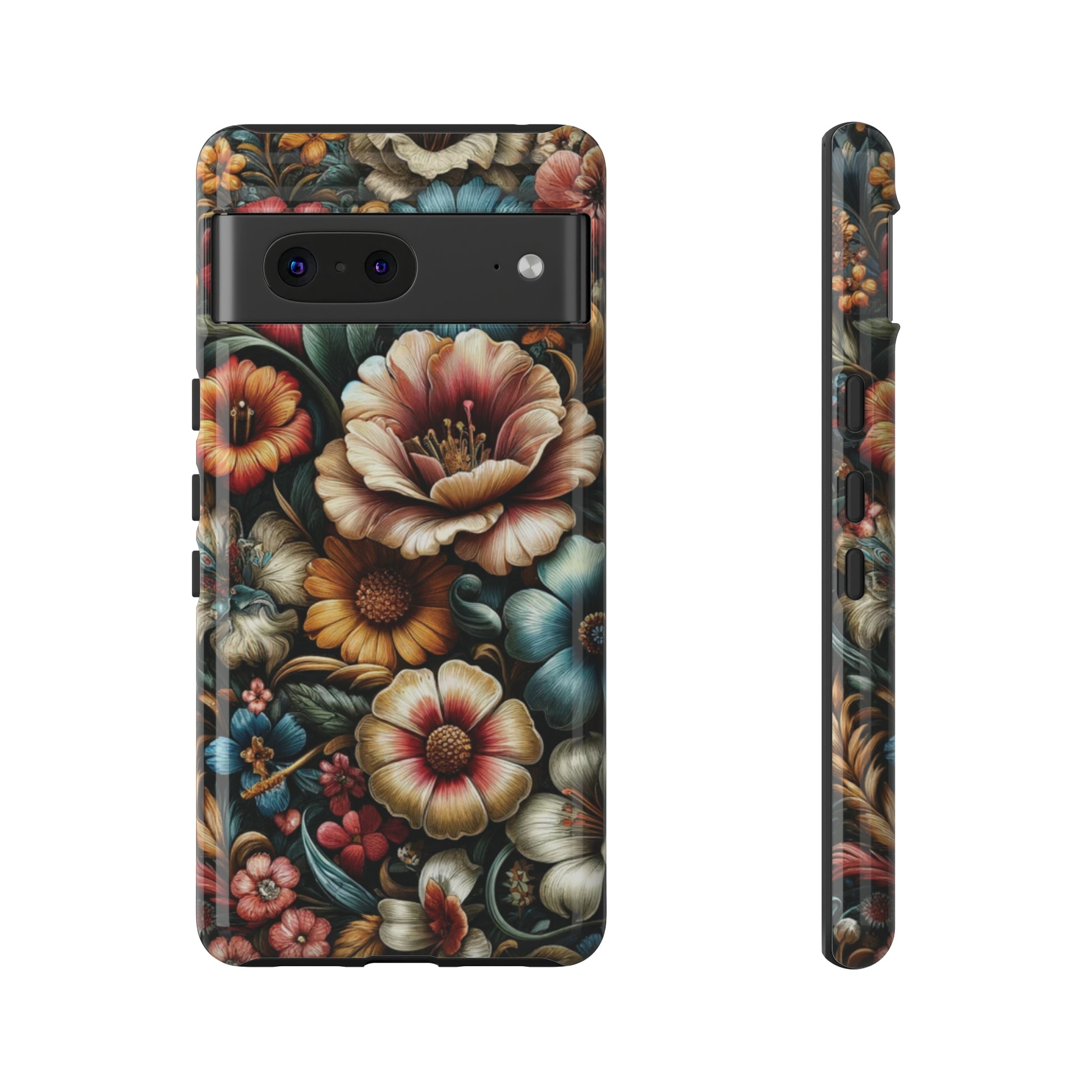 Pastel Floral Design Luxury Phone Tough Case Floral Elegant Durable Stylish for Modern Devices iPhone 15, Samsung iPhone Samsung Accessory Gift for Her.