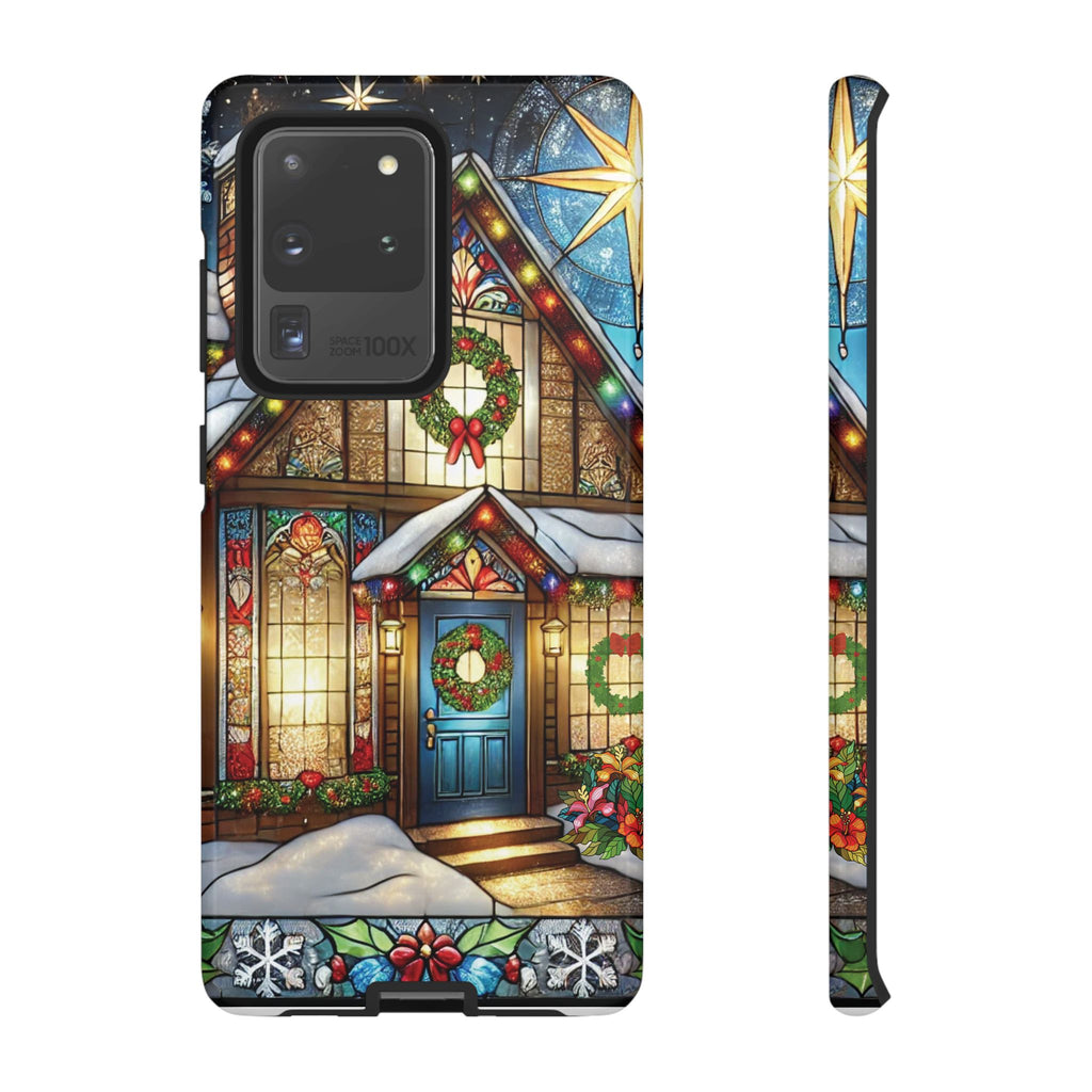 Stain Glass Christmas Phone Case Unique Holiday Protection for Your Device | Stylish & Durable Cover Gift for Her Phone 15, Samsung iPhone Samsung Accessory Gift for Her - MRSBYVALLE