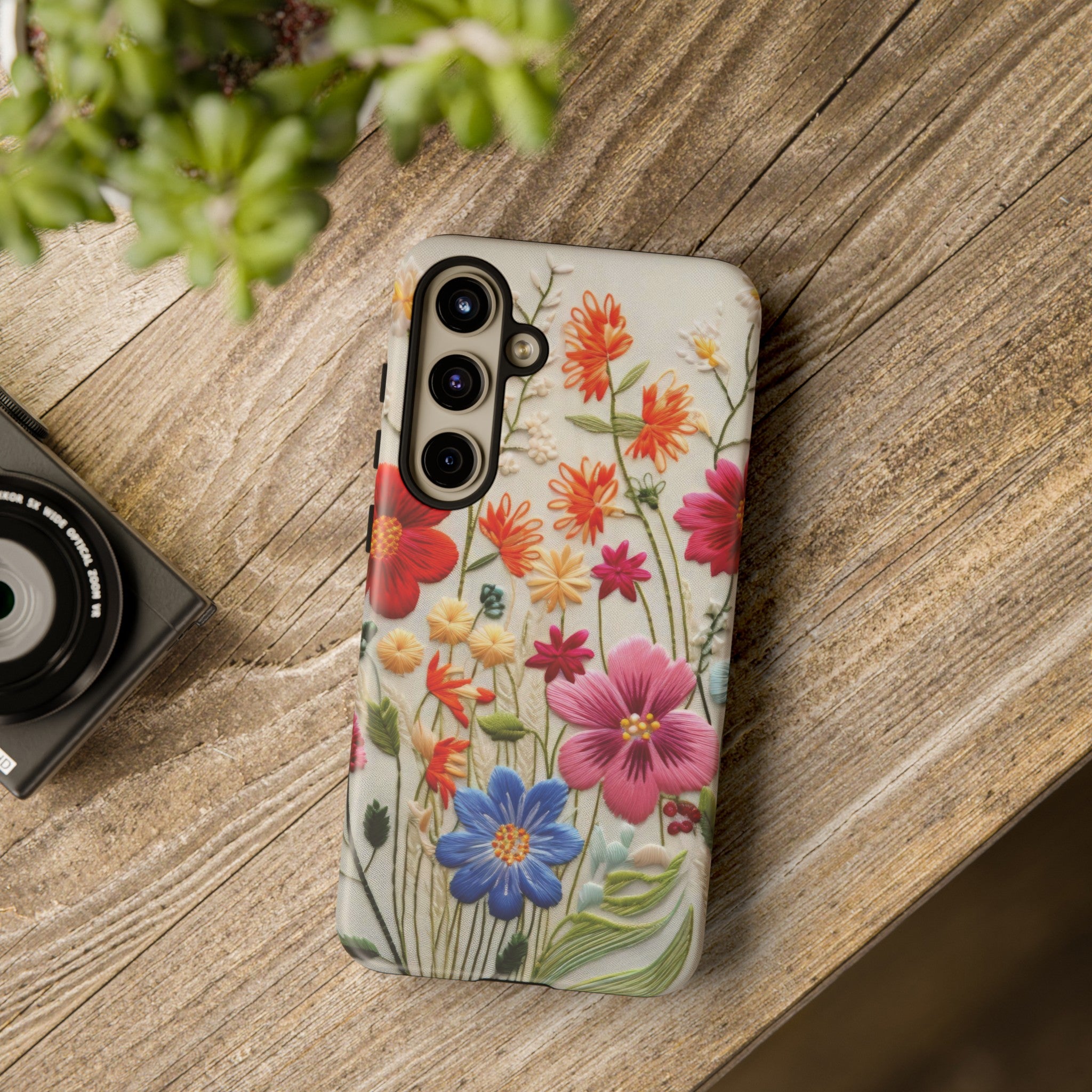 3D Floral Phone Case Elegant Faux Flower Durable for iPhone Samsung Smartphone iPhone 15, 14, 13 Samsung Gift for Mom