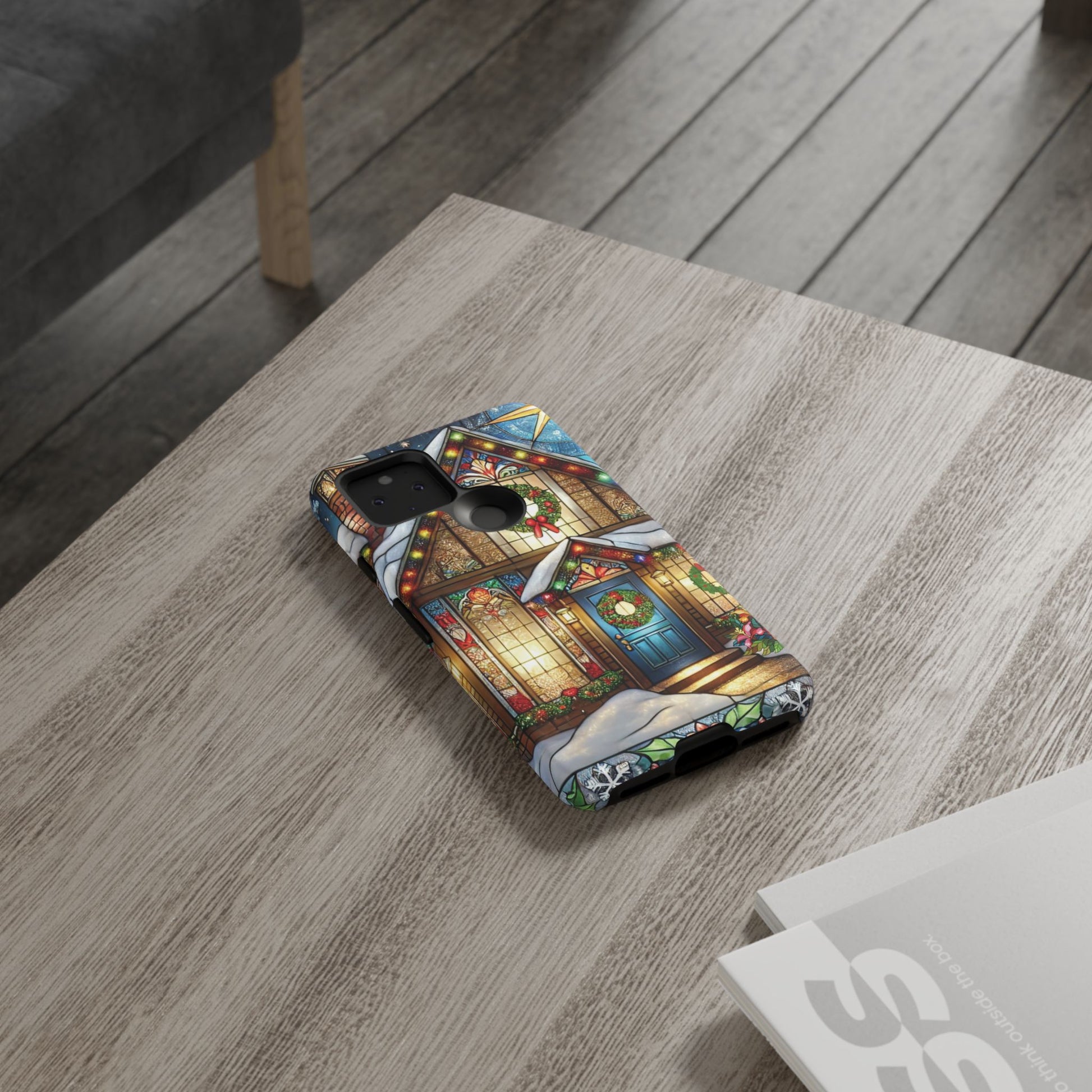 Stain Glass Christmas Phone Case Unique Holiday Protection for Your Device | Stylish & Durable Cover Gift for Her Phone 15, Samsung iPhone Samsung Accessory Gift for Her - MRSBYVALLE
