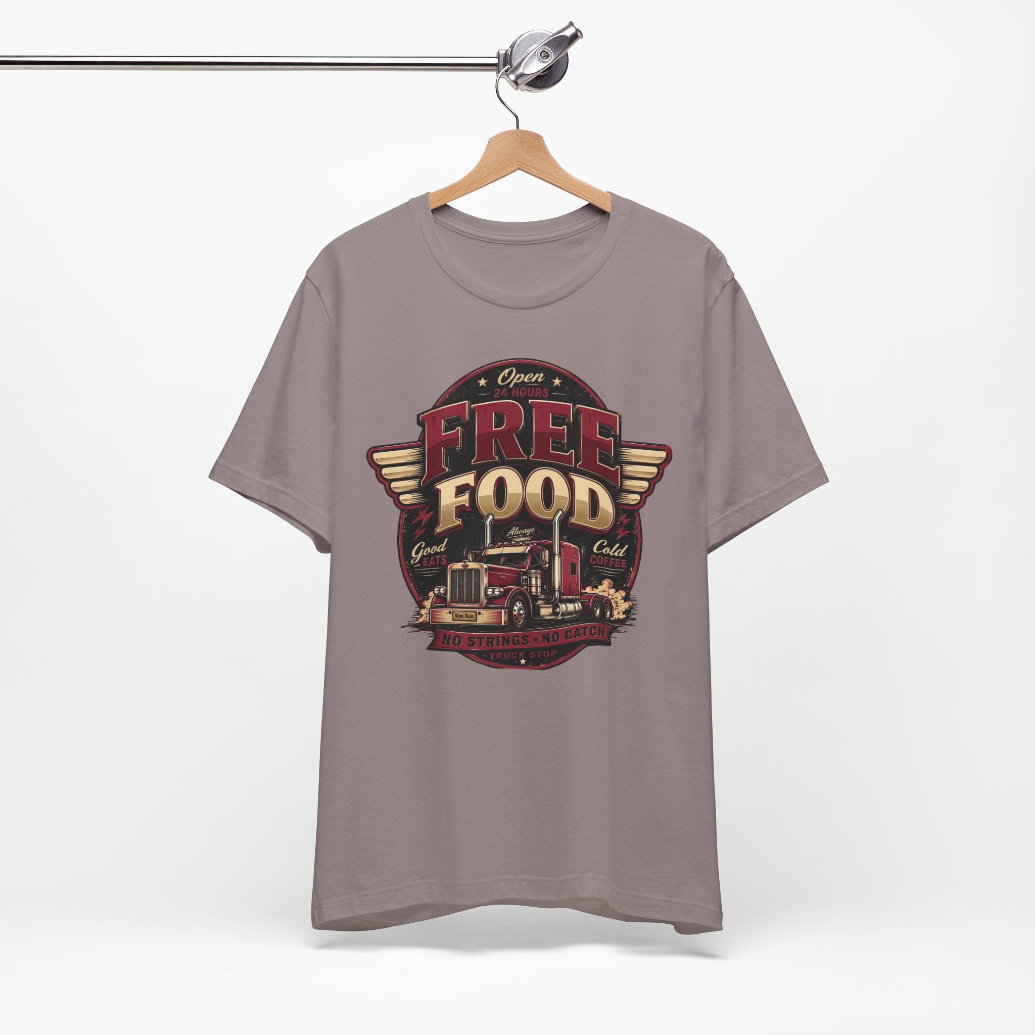 T-shirt humoristique « Free Food » pour camion de cuisine, parfait pour papa ou mari