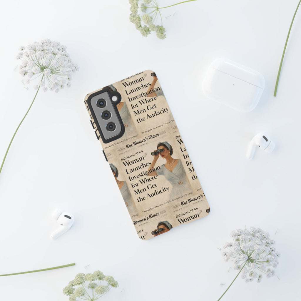 Funny Vintage Sarcastic Women Phone Case | Retro Sarcasm Text Design