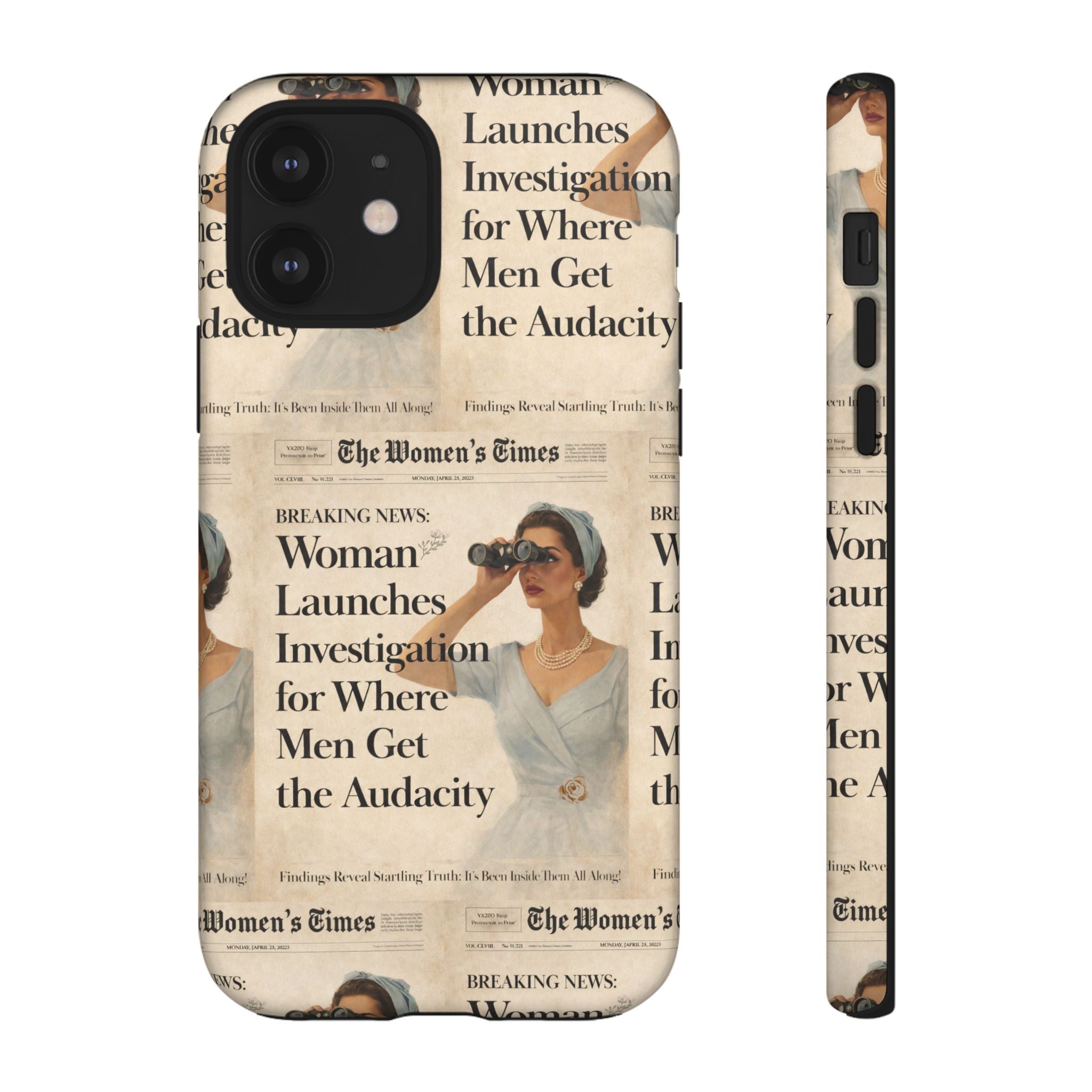 Funny Vintage Sarcastic Women Phone Case | Retro Sarcasm Text Design