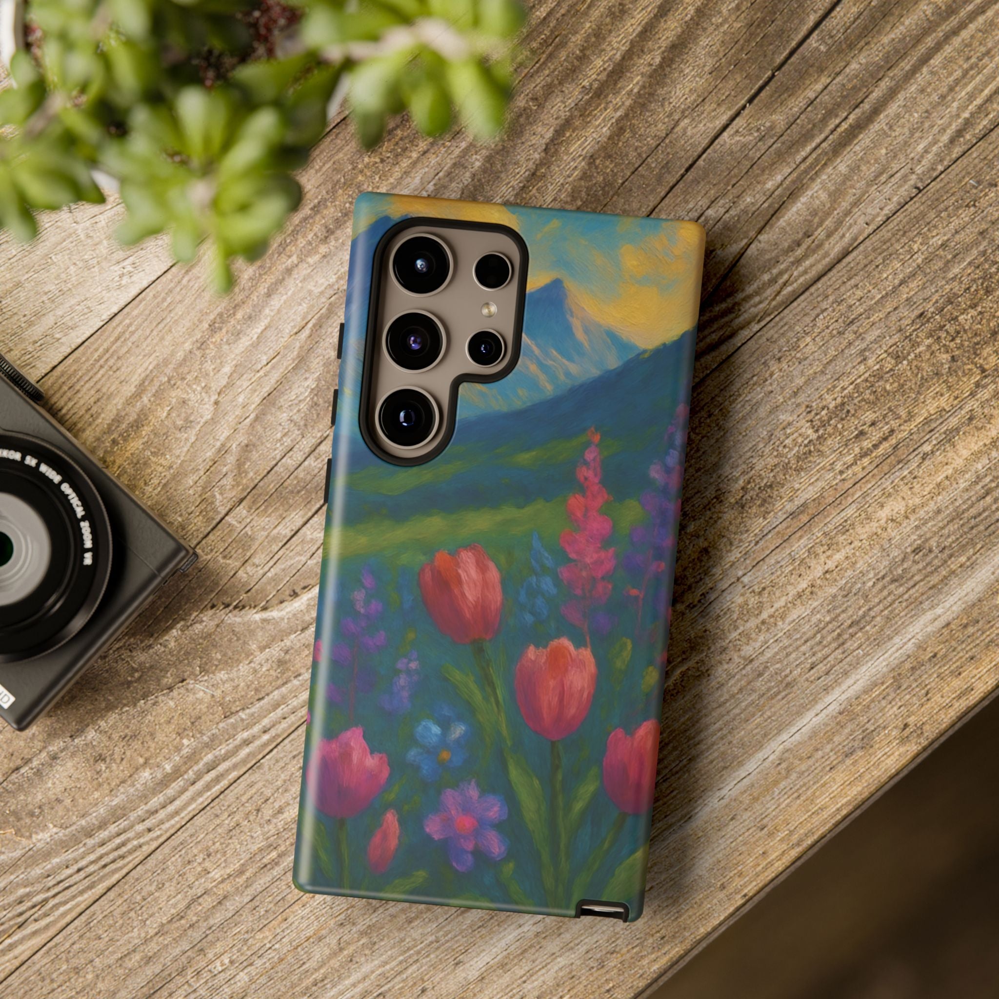 Mountains Wildflowers Phone Case | Vibrant Botanical Floral Design | Nature-Inspired Protective Cover for iPhone & Samsung | Trendy Aesthetic Gift Idea