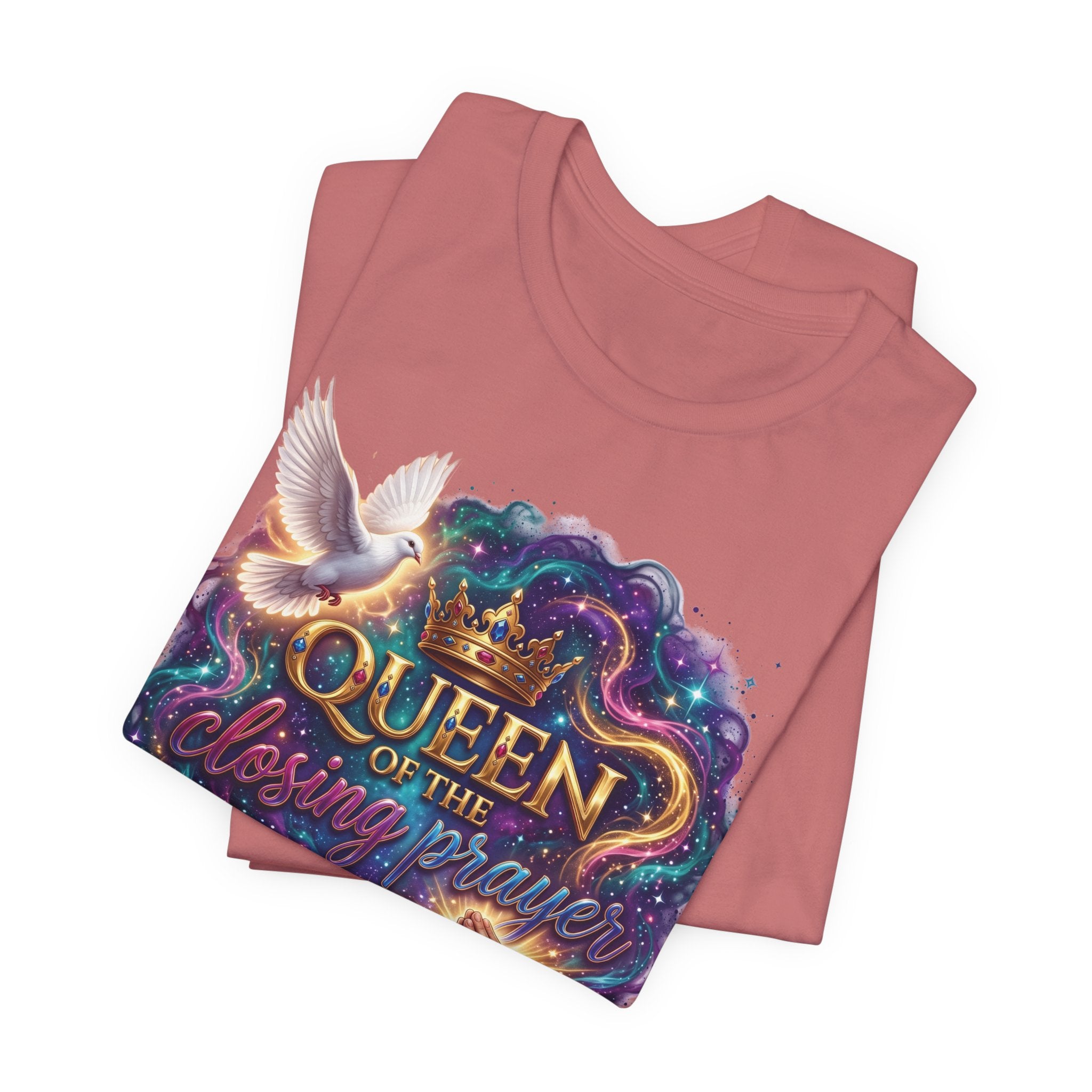 Queen of the Closing Prayer Christian T-Shirt | Funny Church Shirt for Women | Faith-Based Graphic Tee