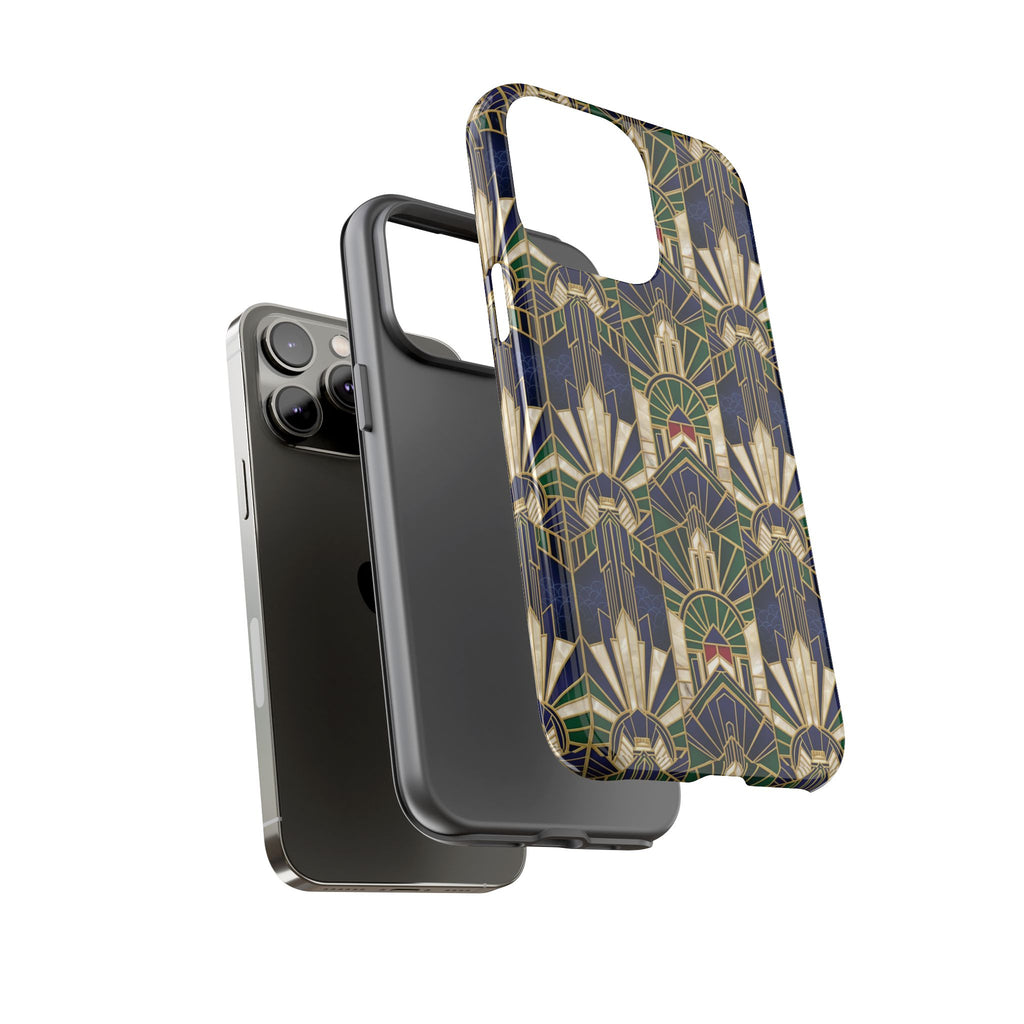 Navy & Gold Art Deco Phone Case — Imperial Art Deco Tough Case