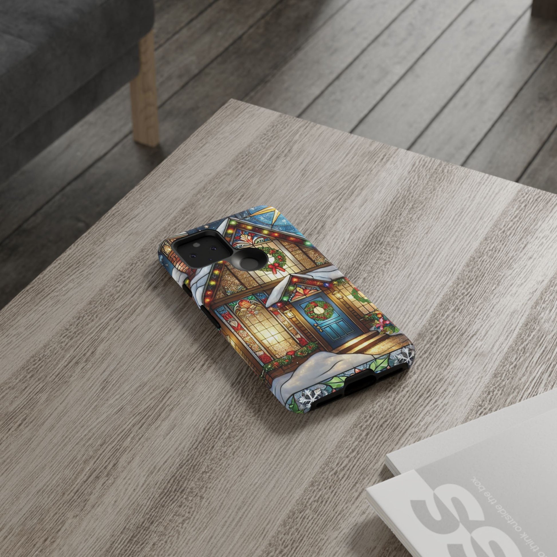 Stain Glass Christmas Phone Case Unique Holiday Protection for Your Device | Stylish & Durable Cover Gift for Her Phone 15, Samsung iPhone Samsung Accessory Gift for Her - MRSBYVALLE