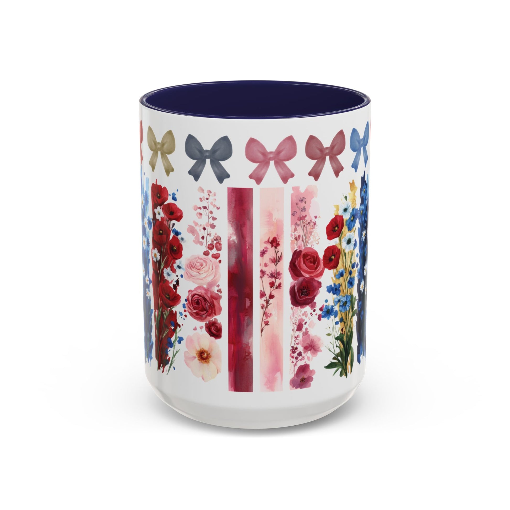 Brushstroke floral With Bows| Christian Mug with Bible Verse | Inspirational Gift for Christians | 11oz and 15oz Ceramic Coffee Mug Cozy Spring Mornings