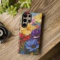 Bold Wildflower Phone Case Bright Hand-Painted Floral Art Vibrant Botanical Design for iPhone & Samsung | Trendy Nature Lover Gift Phone  Galaxy