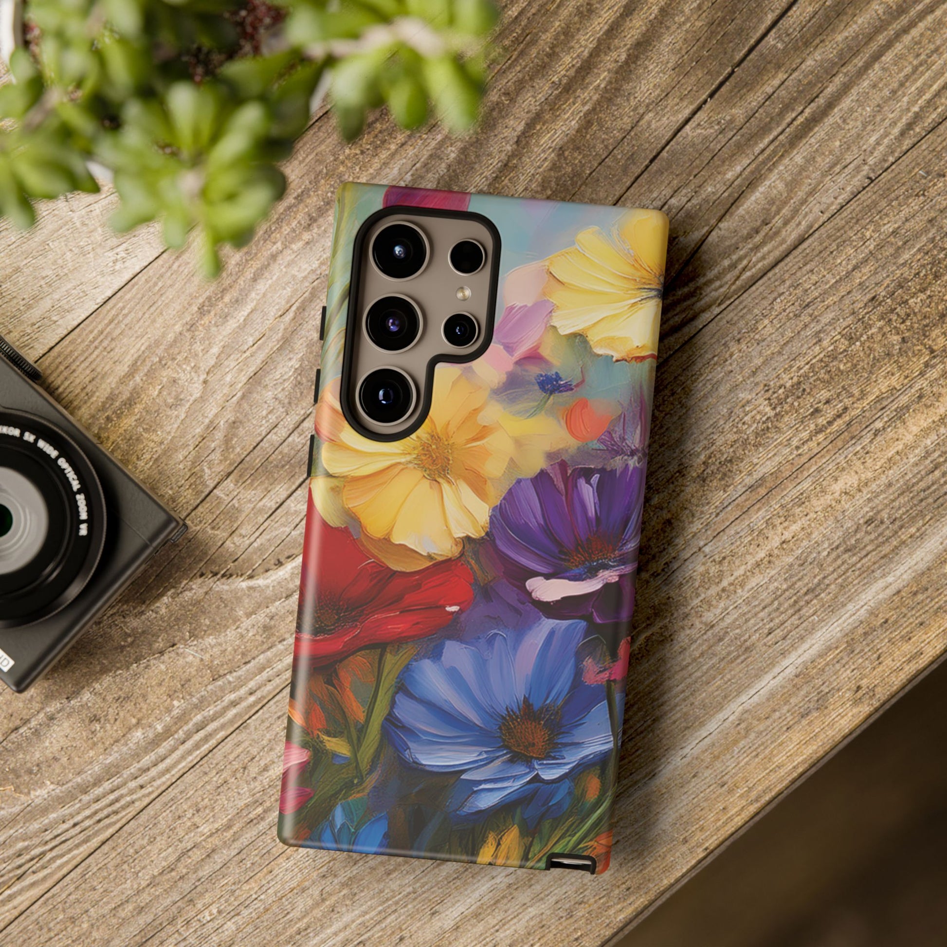 Bold Wildflower Phone Case Bright Hand-Painted Floral Art Vibrant Botanical Design for iPhone & Samsung | Trendy Nature Lover Gift Phone  Galaxy