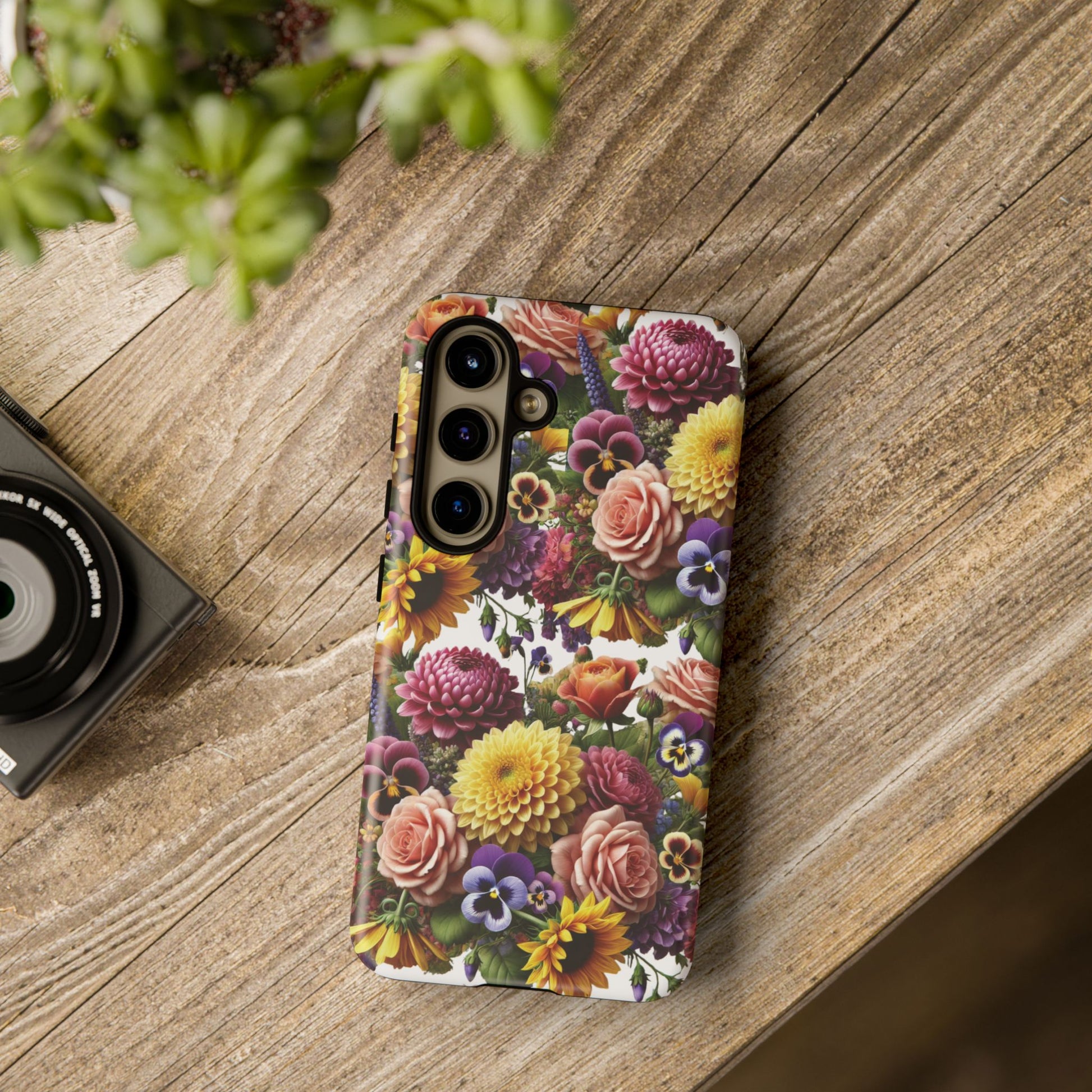 Floral Fall Phone Case for iPhone 16 15 14 13 12  21 23 Samsung, and Pixel | Stylish Protective Cover Gift for Her Perfect for Floral Lover