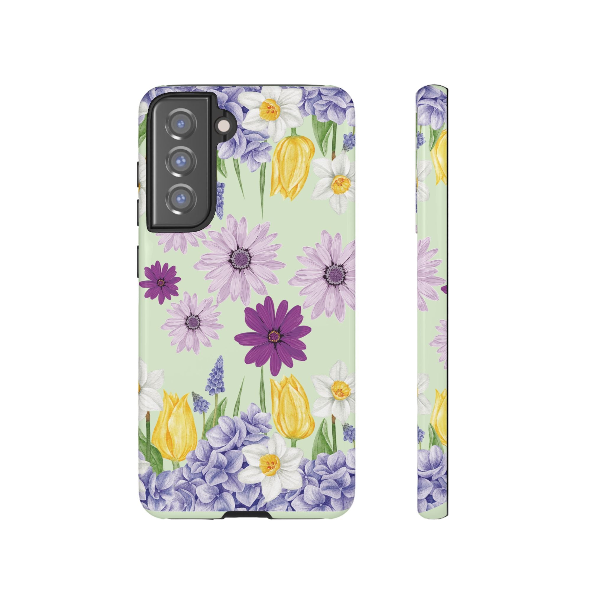 Lavender Yellow Flower Phone Case – Stylish Protective Cover for iPhone & Samsung, Botanical Design, Perfect Gift for Spring & Everyday Elegance