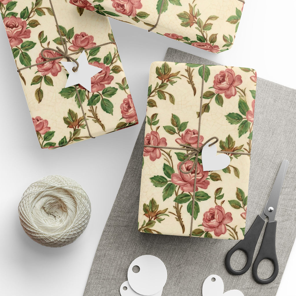 Franciscan Roses Gift Wrap | Vintage Floral Wrapping Paper for Gifts