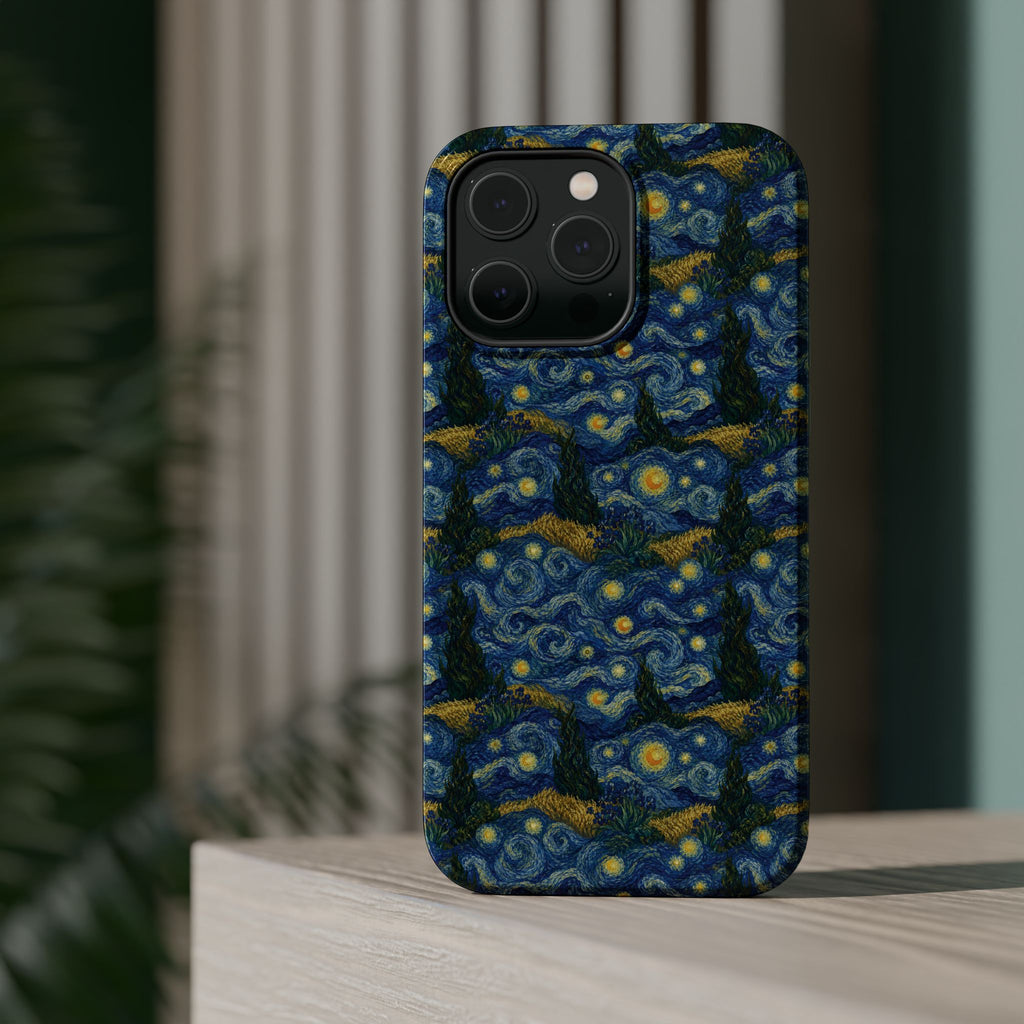 Van Gogh Illusion Magnetic Phone Case — Elegant Impact‑Resistant Art Lover Design