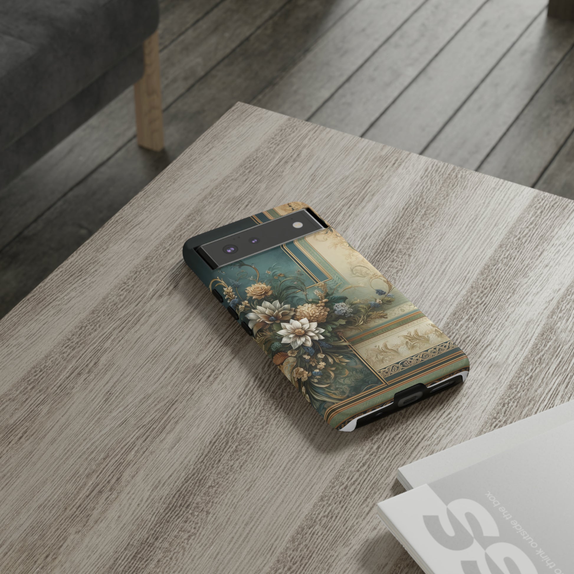 Victorian Floral Boho Luxury Phone Tough Case Floral Elegant Durable Stylish for Modern Devices iPhone 15, Samsung iPhone Samsung Accessory Gift for Her.
