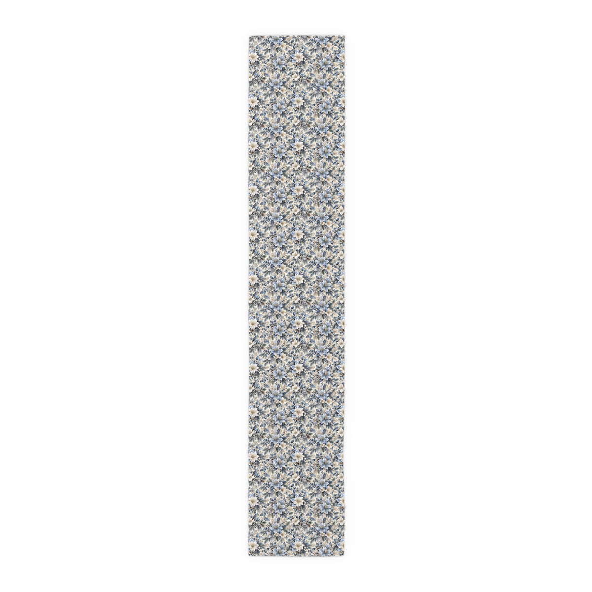 Icy Blue Floral Table Runner