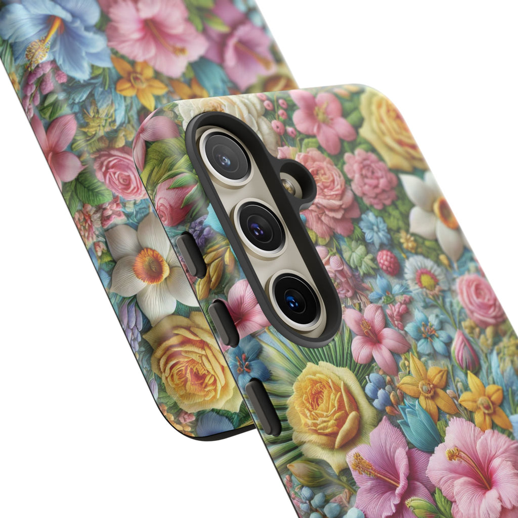 Elegant Pastel Flower Phone Case – Beautiful Floral Design, Durable Protection for Your Device, Stylish and Lightweight, Perfect Gift for Flower Lovers