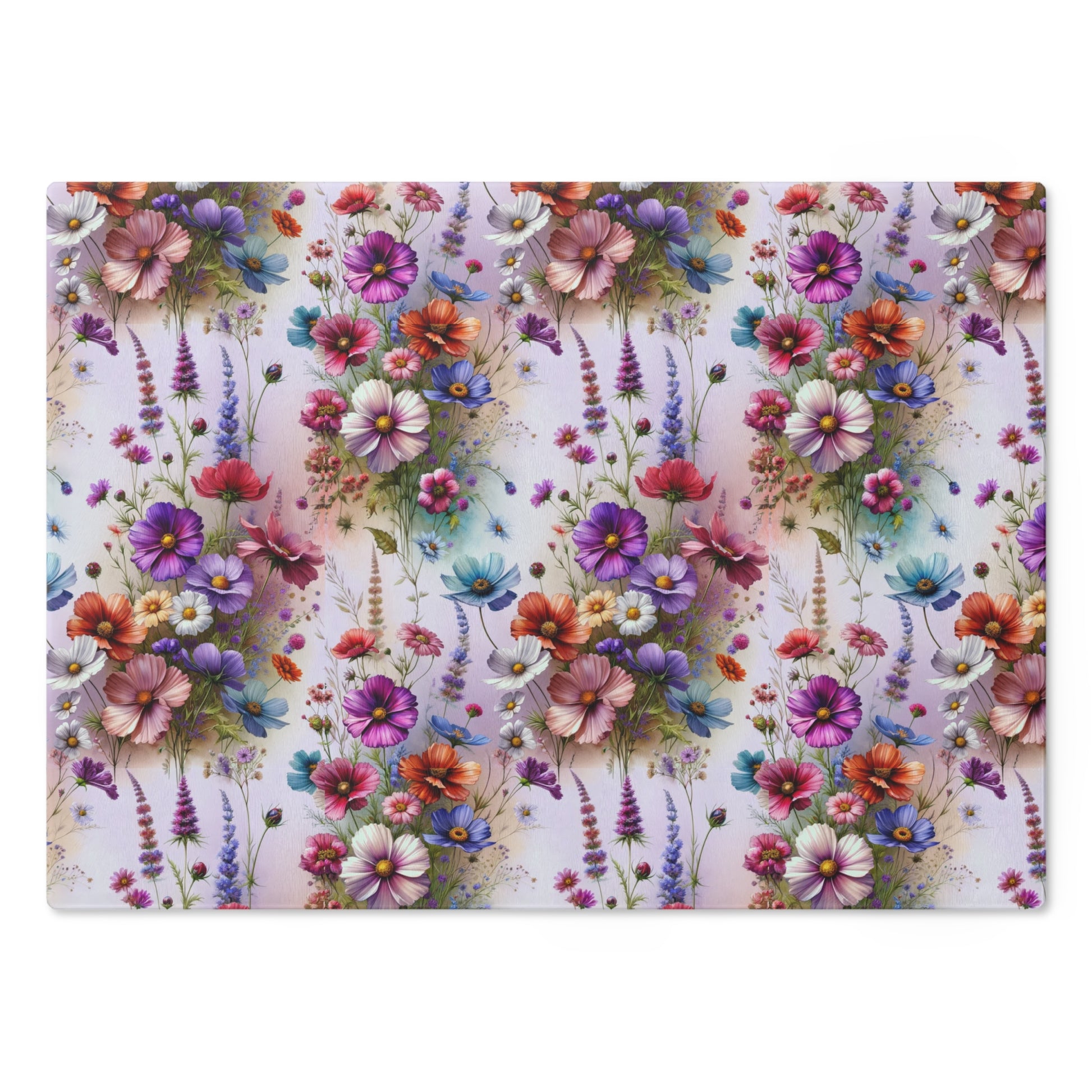 Cutting Board Floral Tempered Glass Cutting Board Durable Kitchen Decor with Elegant Flower Design, Housewarming, New House Gift - MRSBYVALLE