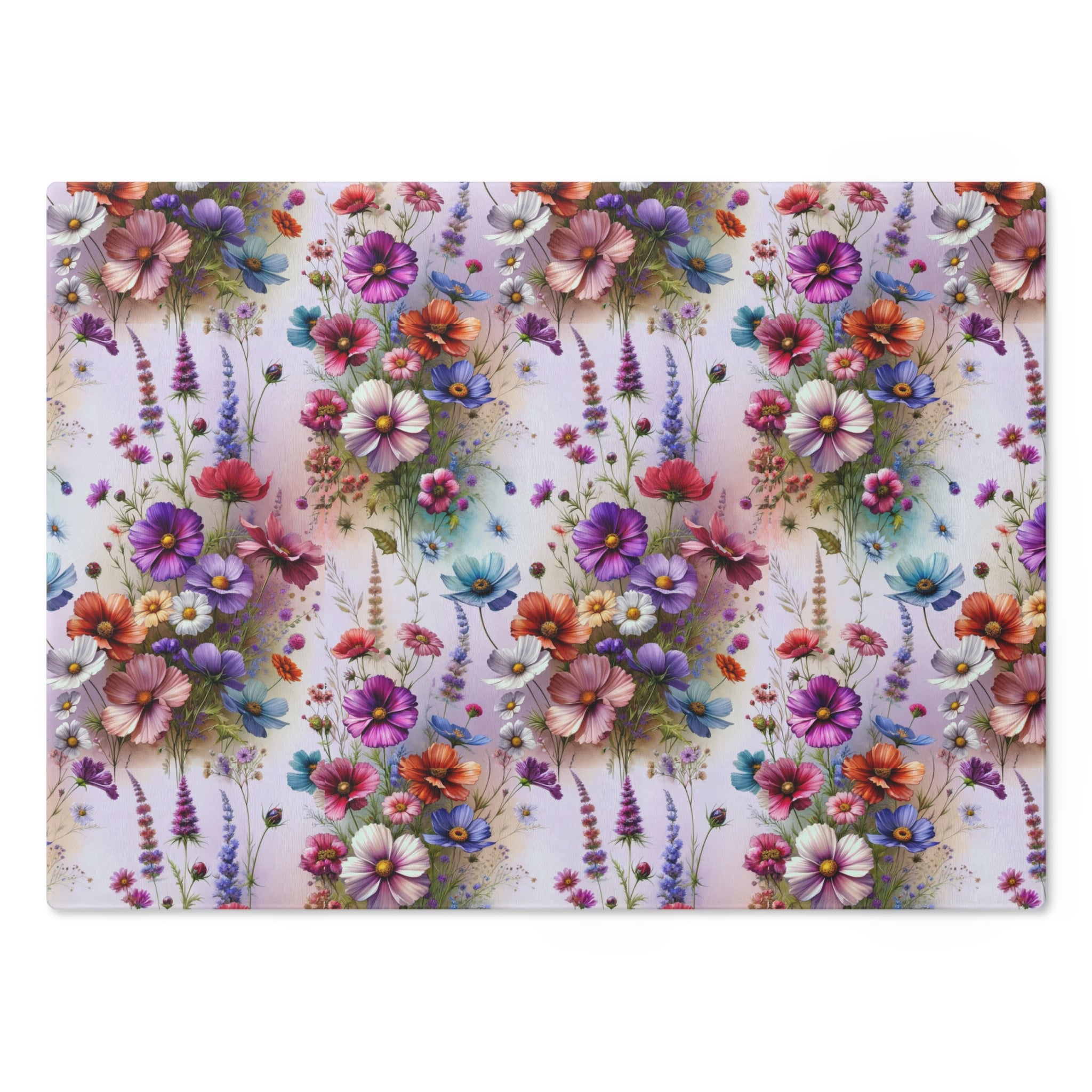 Cutting Board Floral Tempered Glass Cutting Board Durable Kitchen Decor with Elegant Flower Design, Housewarming, New House Gift - MRSBYVALLE