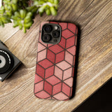 Geometric Stained Glass Illusion Phone Case Colorful Abstract Art, Aesthetic Protective Cover for iPhone, Samsung & Google, Unique Gift Idea Mom
